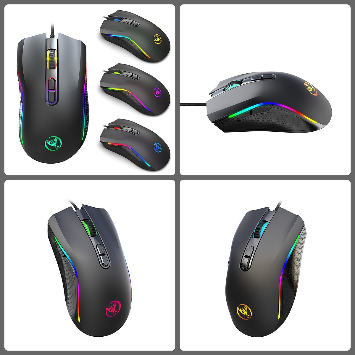 Chuột LED RGB 7200 DPI Gaming Mouse A869 cho máy tính - Chuột Chơi Game