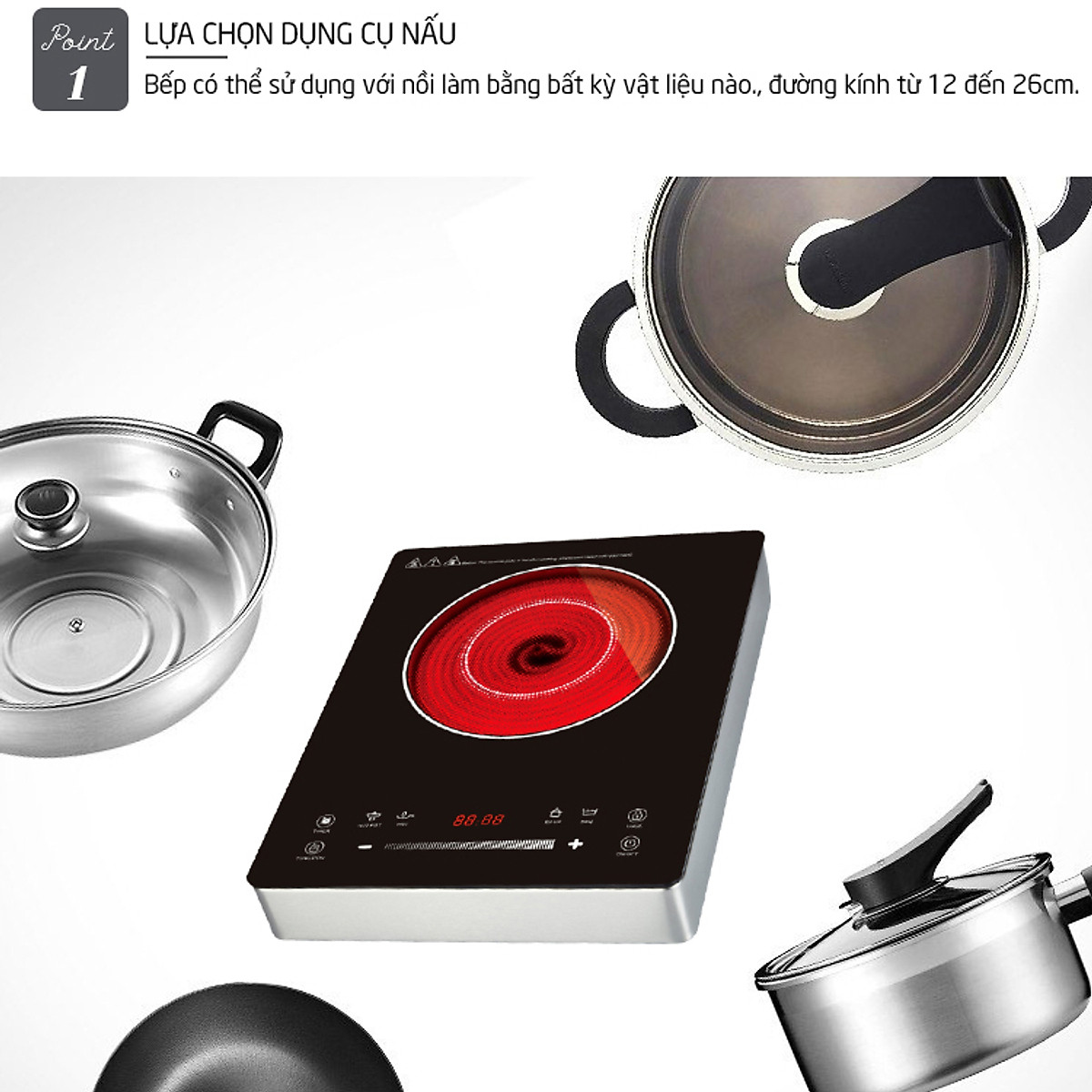 Bếp Hồng Ngoại Lock&Lock EJI421 (2000W) - Hàng Chính Hãng