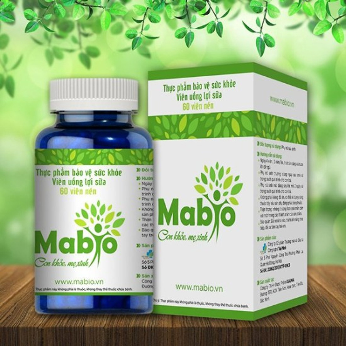 Combo 4 Hộp Viên uống lợi sữa Mabio, Tăng số lượng, chất lượng sữa mẹ, phục hồi sức khỏe sau sinh