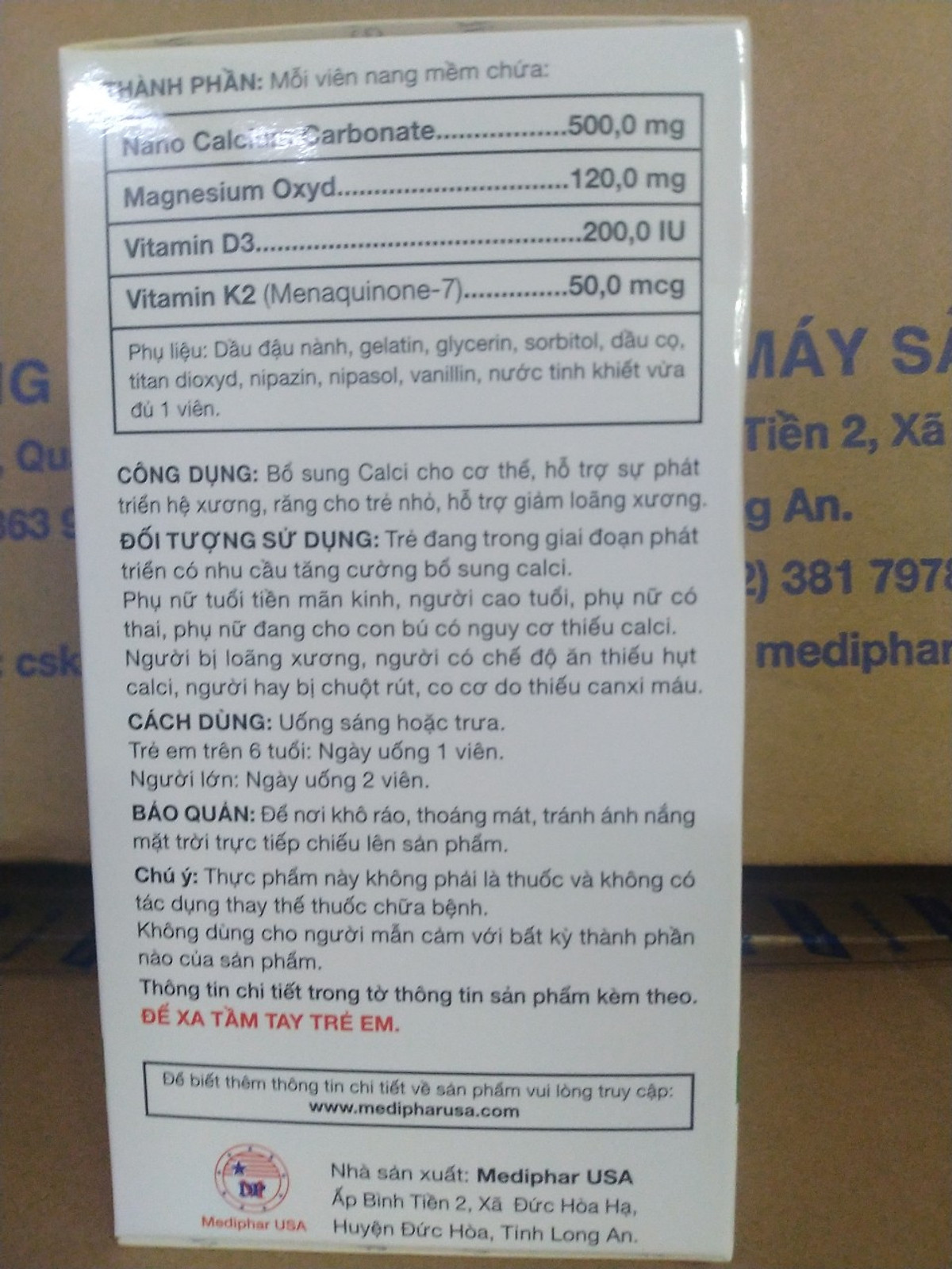 Thực phẩm chức năng Calci Nano K2 Softgels - tăng chiều cao, bổ sung canxi và vitamin D hàng ngày