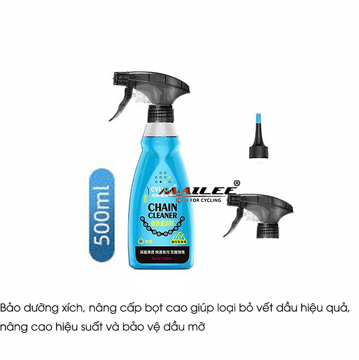 Dung Dịch Tẩy Dầu Nhờn Sên Xích Xe Đạp, Xe Máy P-39 500ML Có Vòi Xịt, Nhiều Bọt, Chống Ăn Mòn, Làm Sạch Hiệu Quả và Loại Bỏ Rỉ Sét Dầu Cặn Bám - Mai Lee