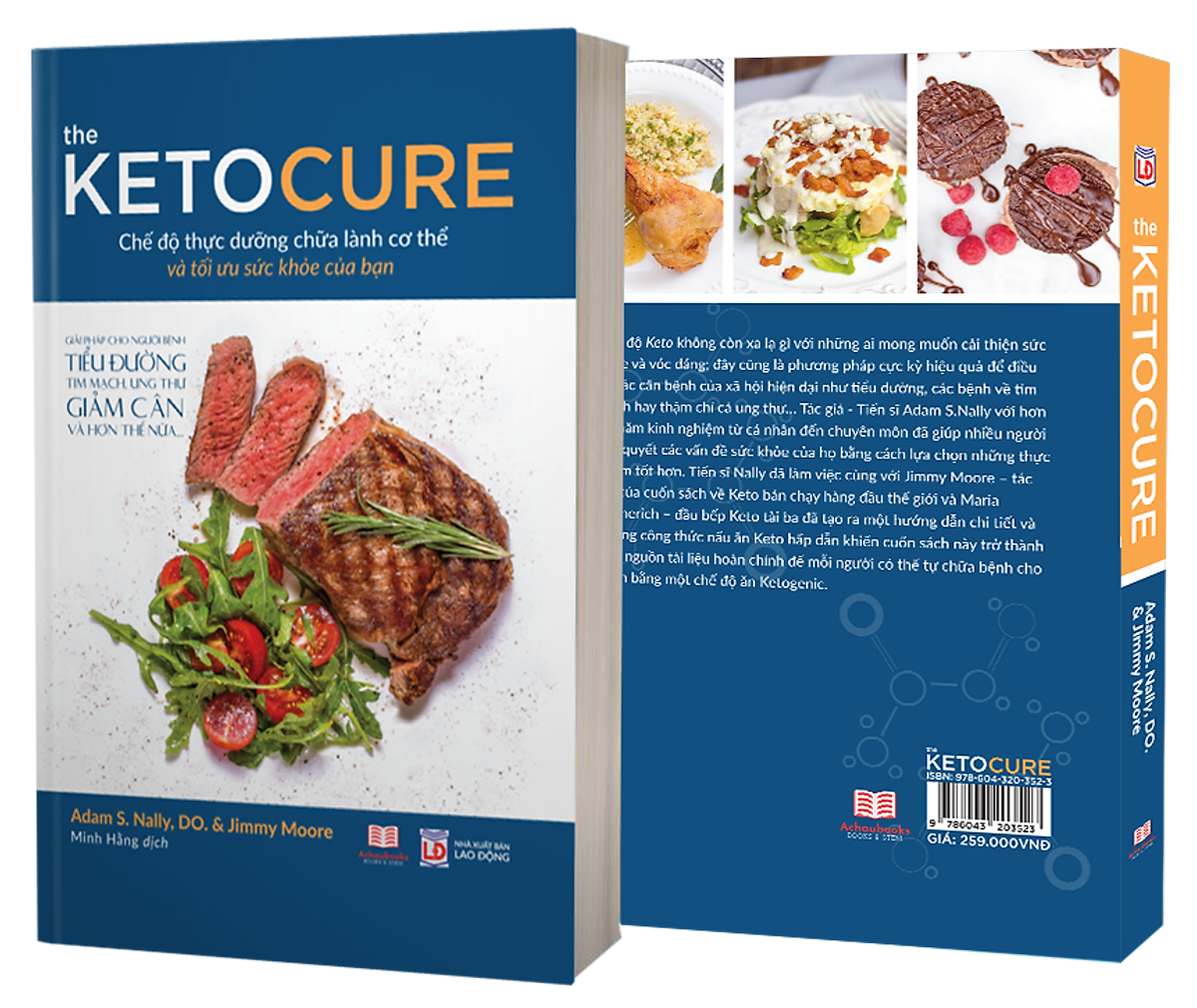 Sách Nấu Ăn - The Keto Cure - Sách Thực Dưỡng Dúng Cách Để Có Một Cơ Thể Khỏe Và Đẹp - Á Châu Books, Bìa Cứng, In Màu