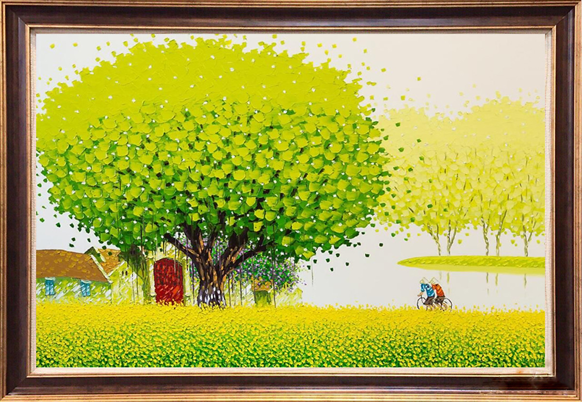 Mua Tranh sơn dầu vẽ tay - tranh phong cảnh - tranh phong thủy - tranh treo  tường MIA tại Artist Nguyen