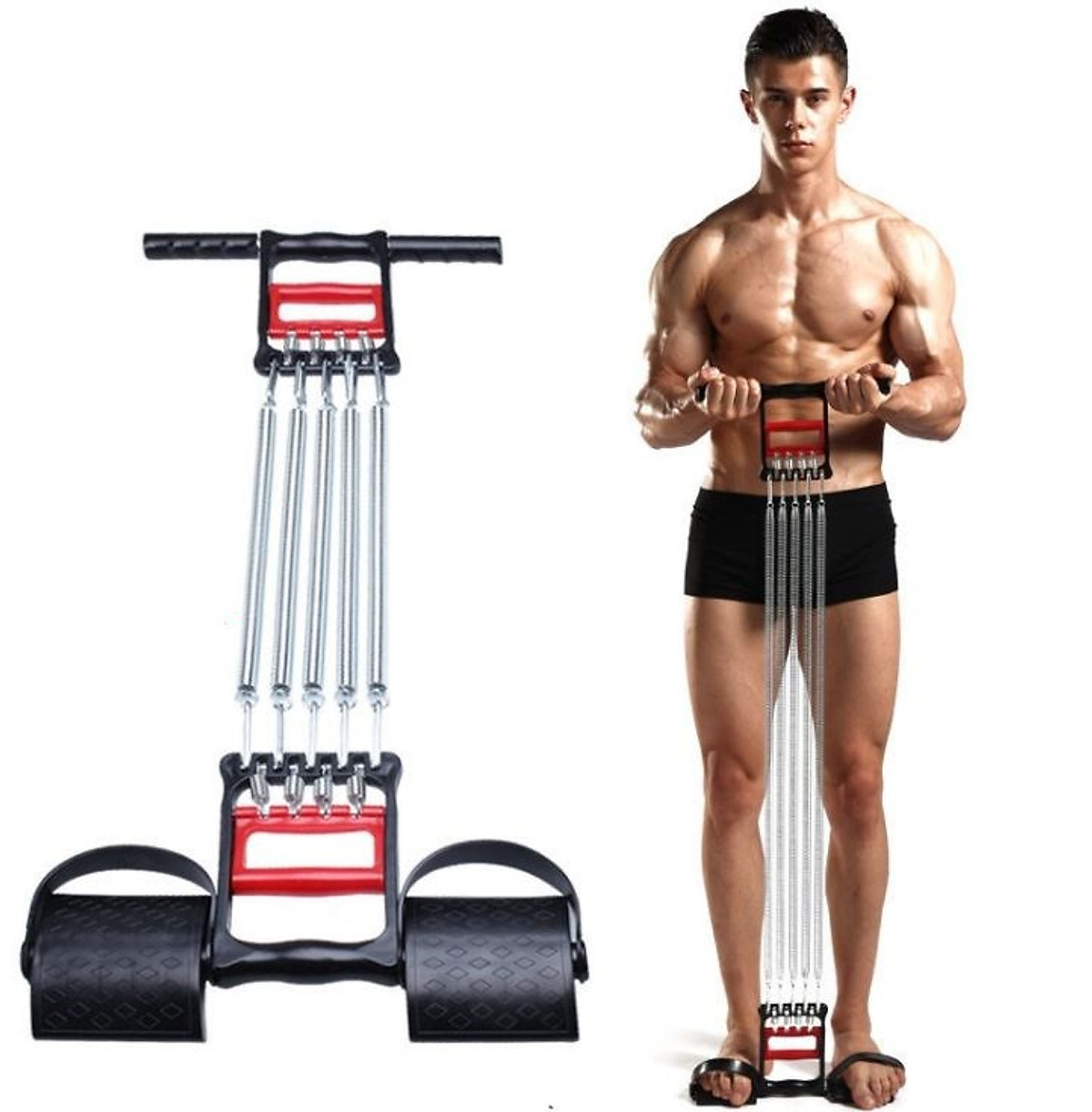 Dây Kéo Lò Xo 5 Sợi Tháo Lắp Đa Năng 2in1 Bản To Nâng Cấp (Tặng Thước Đo Vòng Eo)