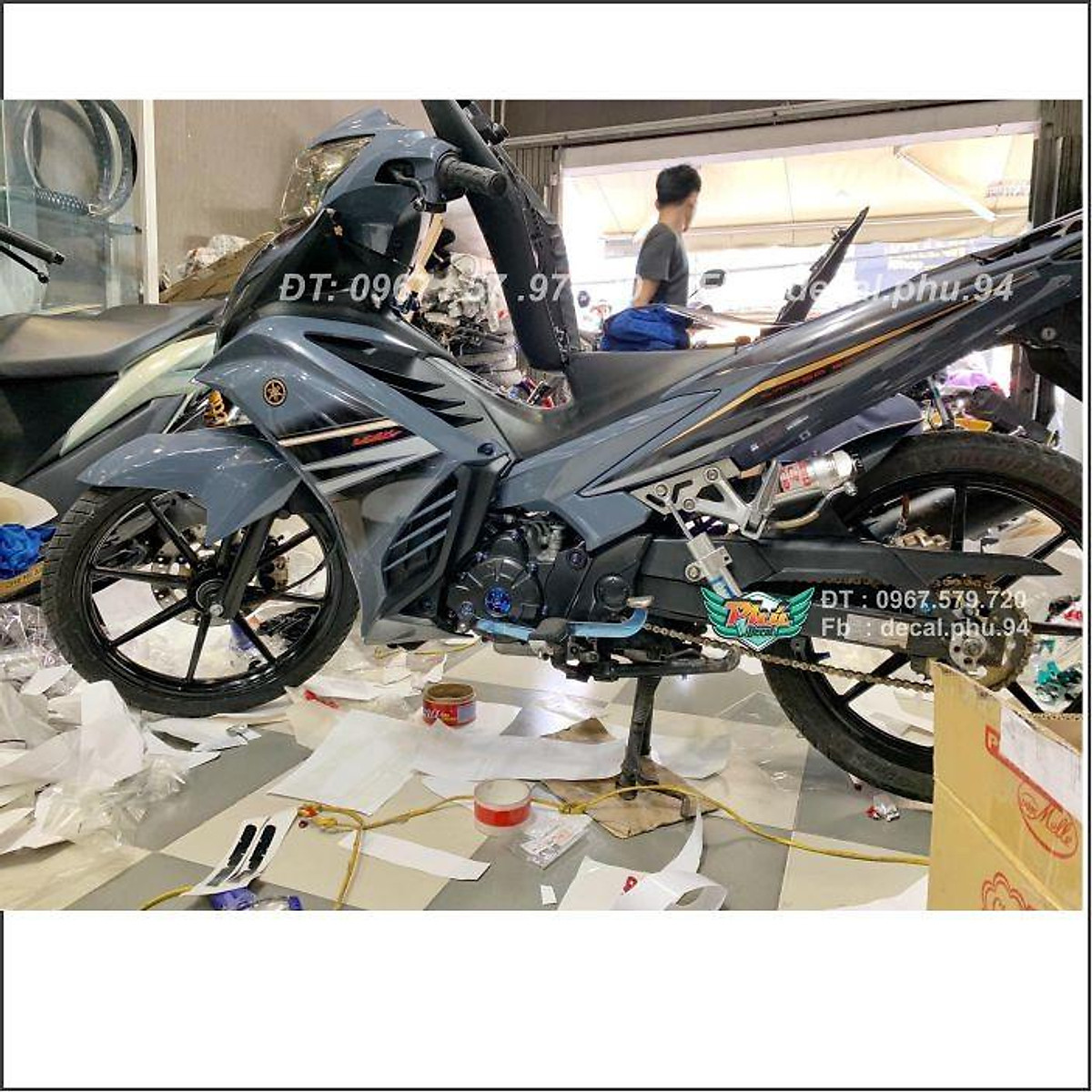 Tem trùm exciter 150 xám xi măng mẫu mới độ team trùm decal xe máy ex dán đời 20152020 Shopee Việt Nam #33 Tem trùm exciter 150 xám xi măng mẫu mới độ team trùm decal xe máy ex dán đời 20152020 Shopee Việt Nam