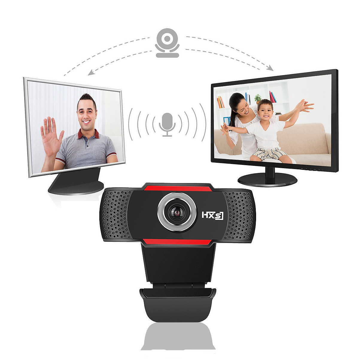 Webcam máy tính HXSJ S20 HD 640x480 Pixel USB3 2.0 Kèm Mic Cho Cuộc Gọi Video - Hàng Chính Hãng
