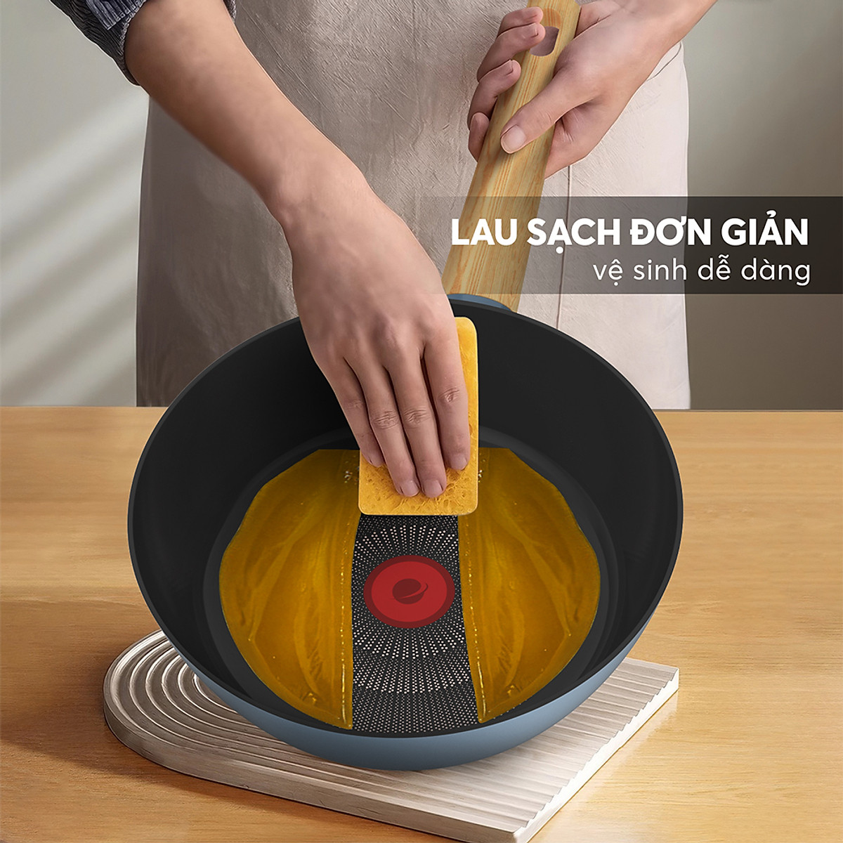 Chảo chống dính vân gỗ Elmich Nature EL-5947MG