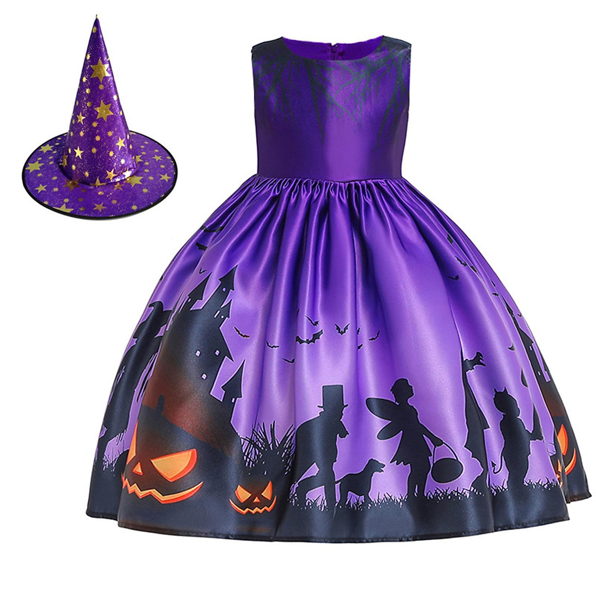 Girl Halloween Costume Dress Fancy Dress up Witch Dress for Girls Outfit Girl Halloween Costume Dress Fancy Dress up Witch Dress for Girls Outfit
