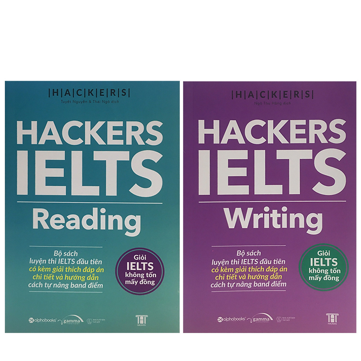 Combo 2 Cuốn Sách Luyện Thi IELTS: Hackers IELTS Reading + Hackers IELTS Writing - Tái Bản Năm 2021 (Tặng Kèm Portcard ta)
