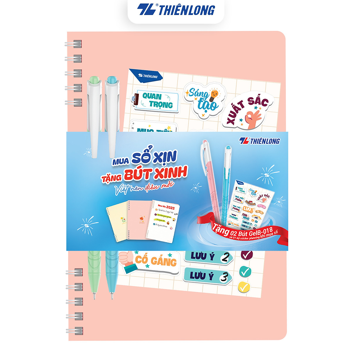 Sổ lò xo đường kẻ ngang A5 Thiên Long