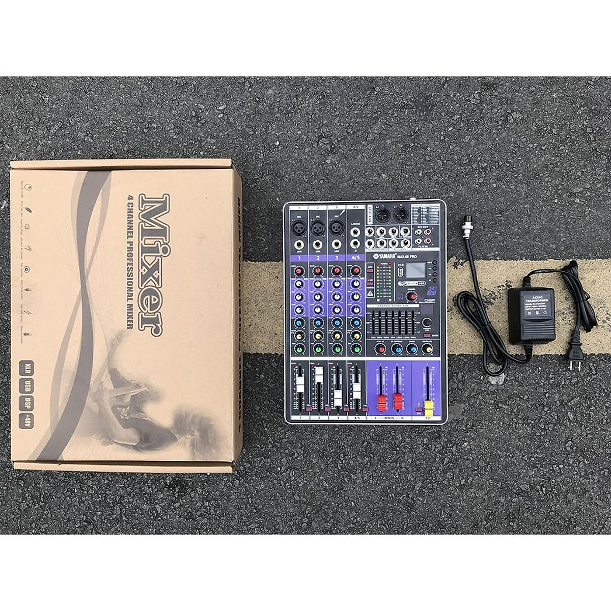 Mixer Yamaha Karaoke Gia Đình Quán Bar Club Hội Trường Live Stream Cao Cấp Max 68 Pro Bluetooth