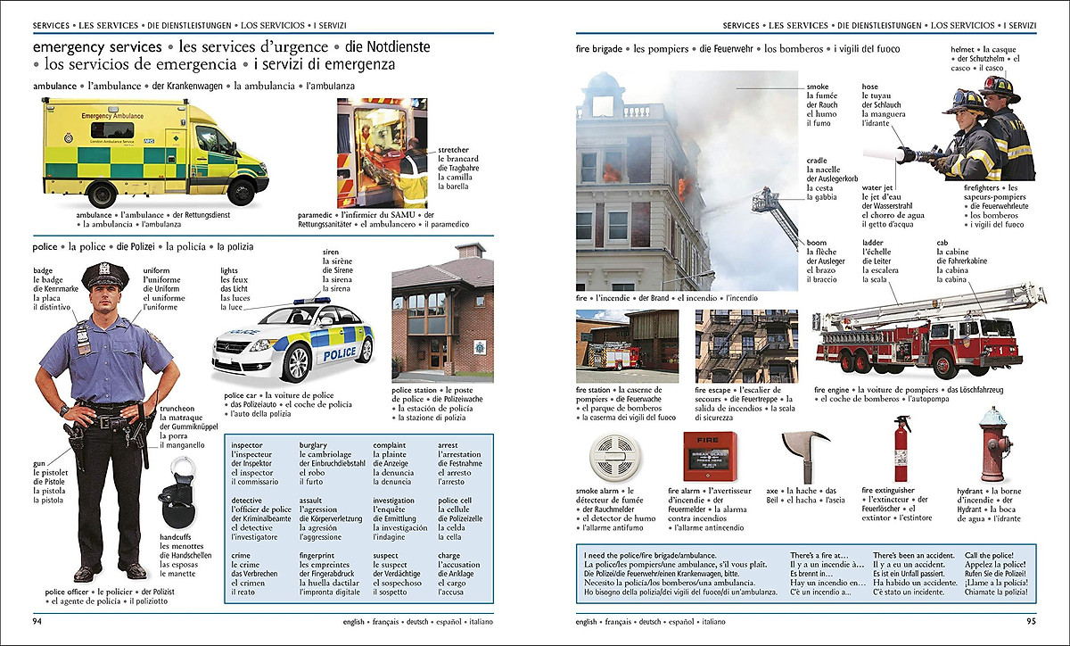 5 Language Visual Dictionary: Over 6,500 Illustrated Terms, Labelled In English, French, German, Spanish And Italian