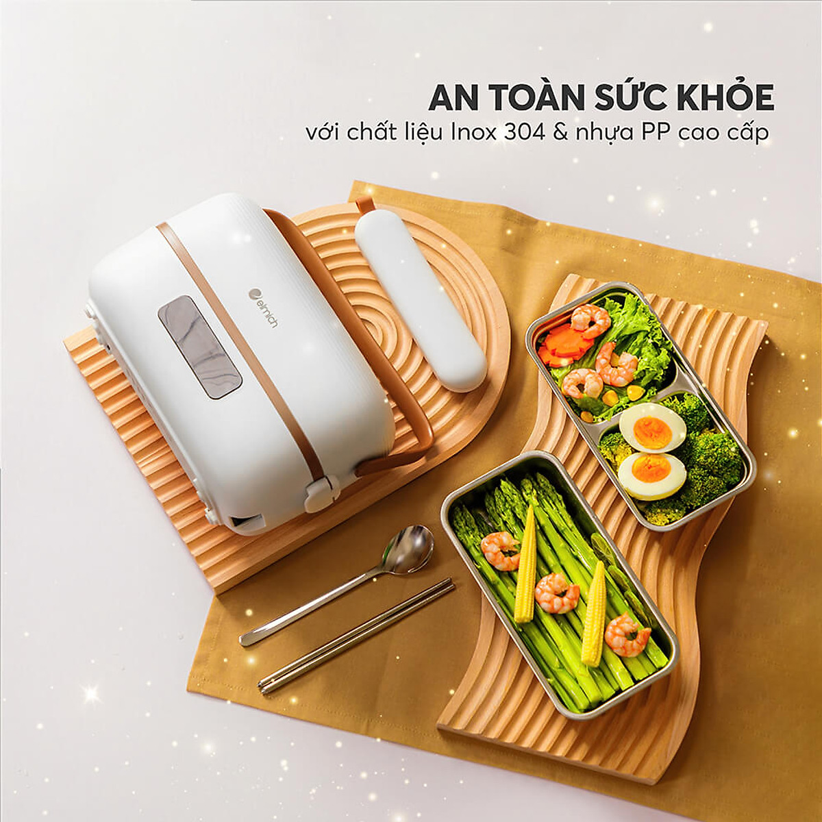 Hộp cơm cắm điện Elmich 1.2L ELE-8514 - Hàng chính hãng
