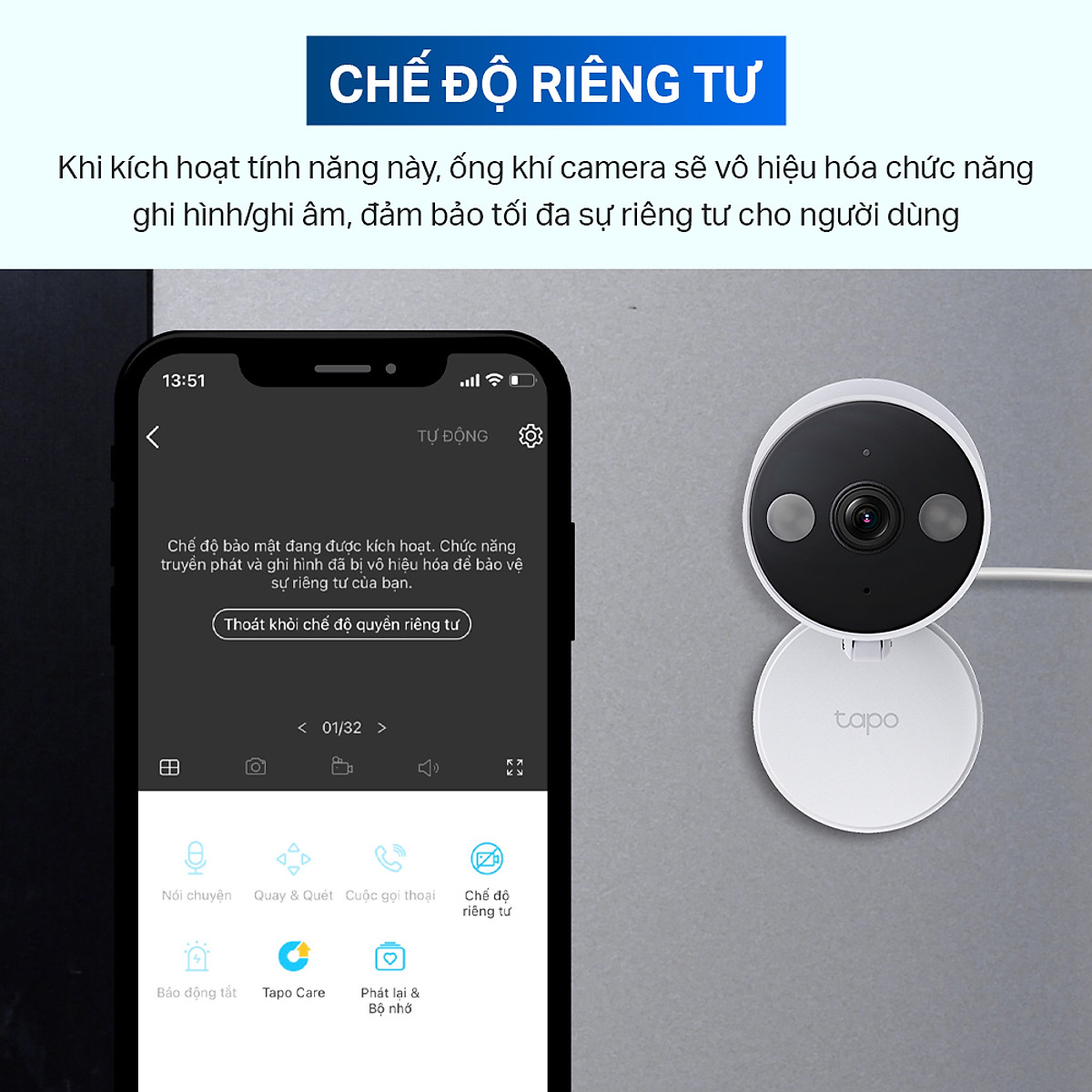 Camera Wifi TP-Link Tapo C120 Trong Nhà/ Ngoài Trời Chống Nước, Đế Nam Châm, Độ Phân Giải 2K QHD - Hàng Chính Hãng