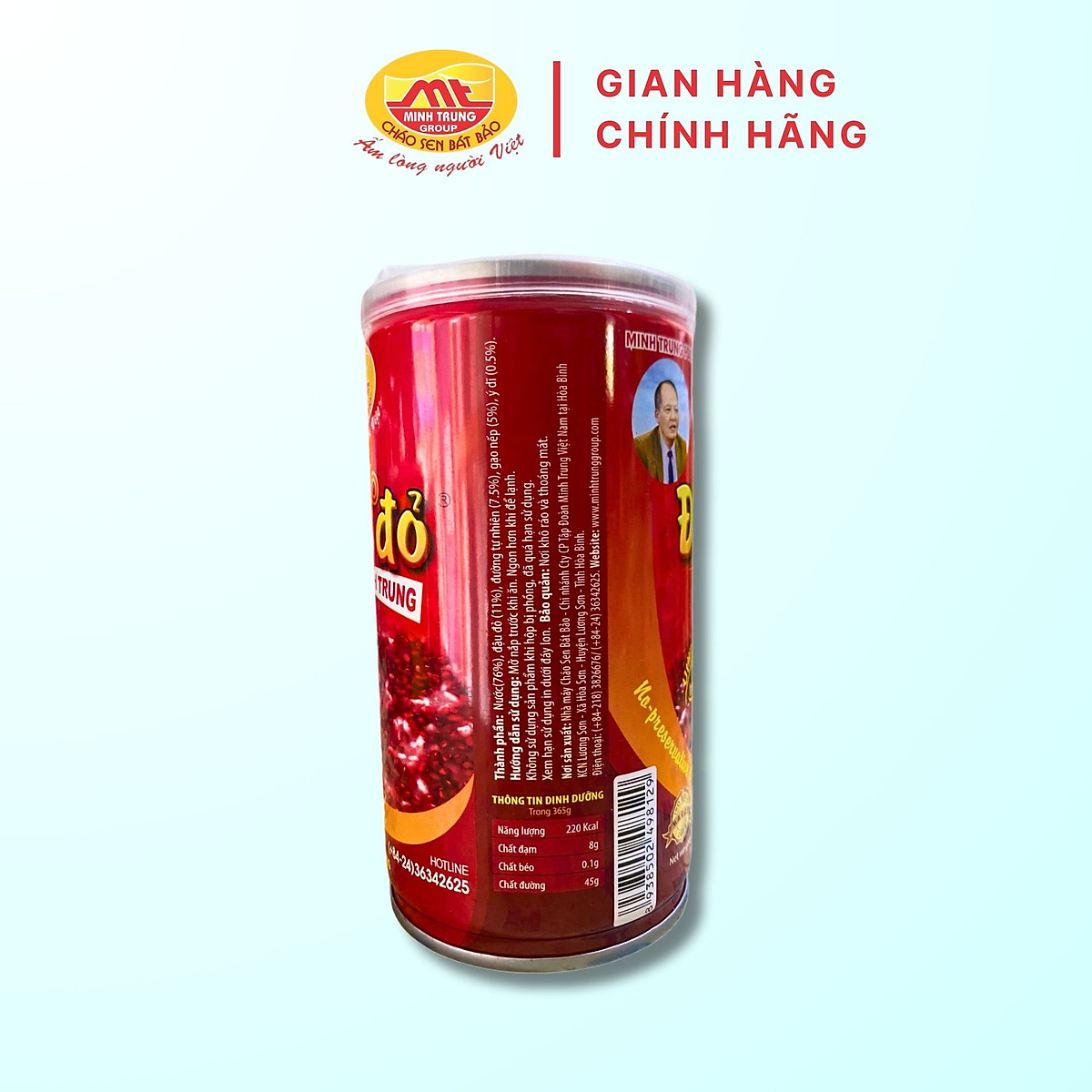 Cháo Đậu Đỏ Minh Trung 12 lon