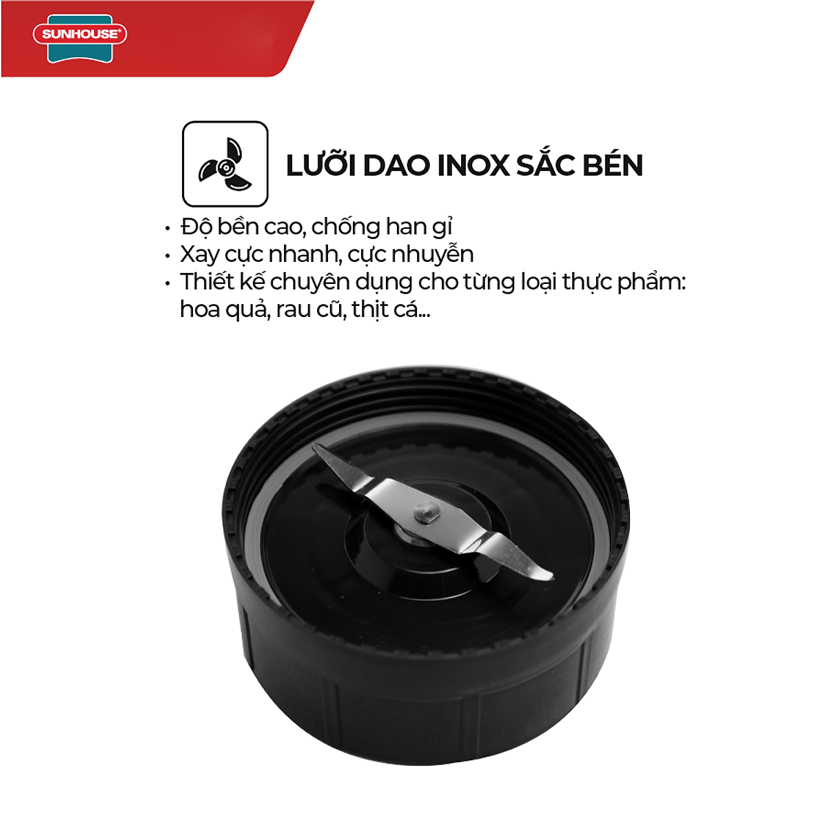 Máy Xay Sinh Tố Đa Năng Sunhouse SHD5322 (220W - 1.25 Lít) - Đỏ - Hàng Chính Hãng