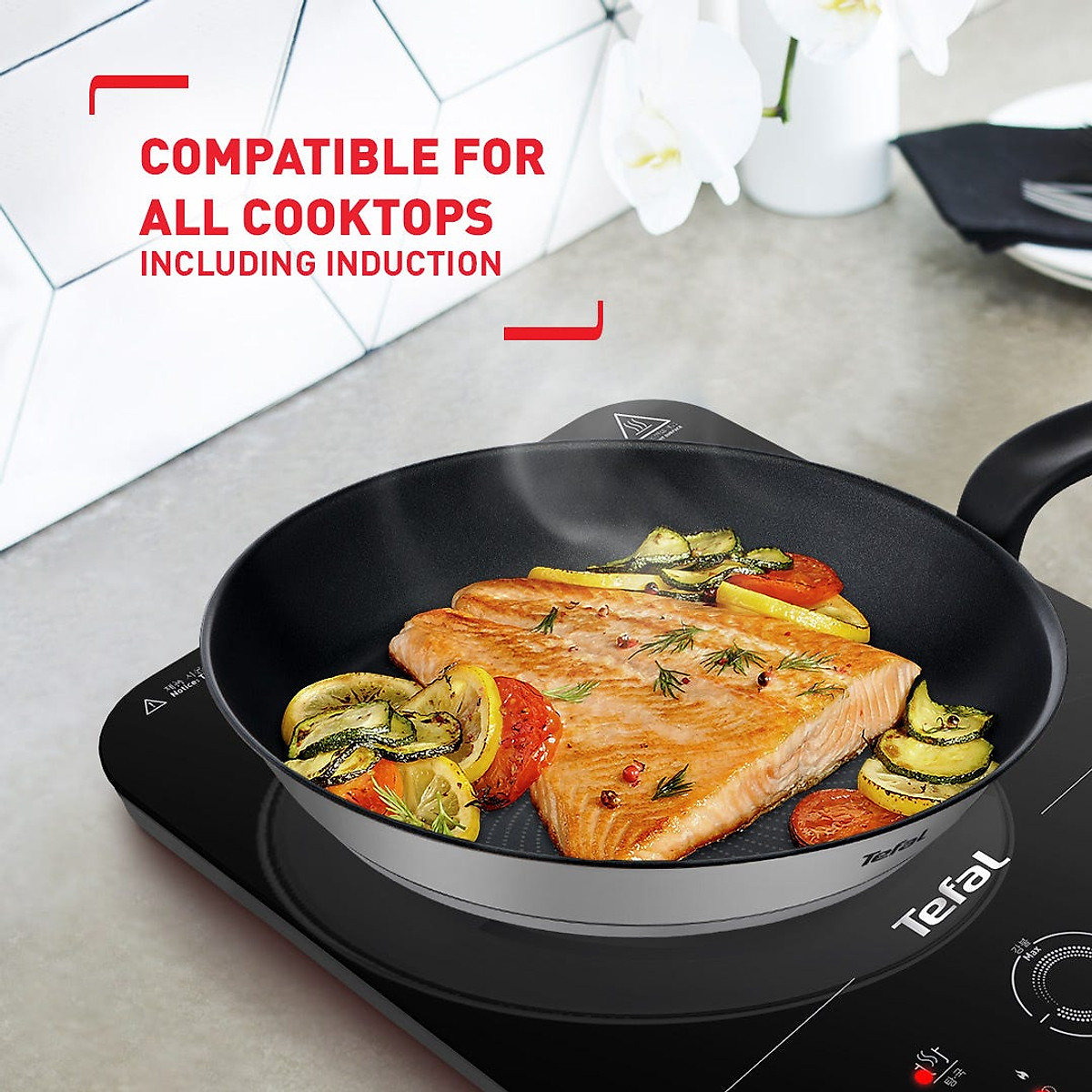 Chảo inox Tefal Primary dùng cho mọi loại bếp- Hàng chính hãng
