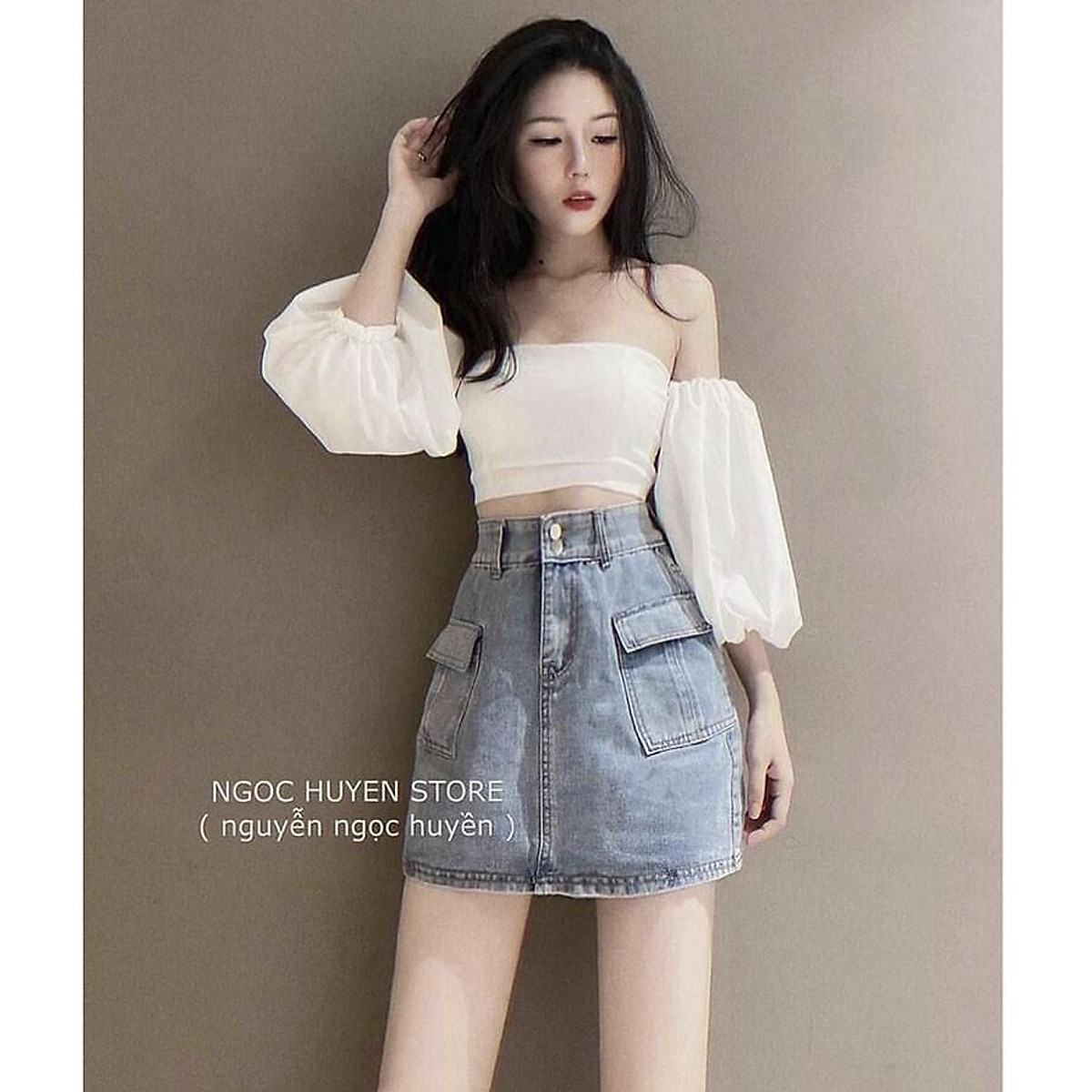 Chân váy nữ Méo shop chân váy jean ôm dáng chữ A 3881 #26 Chân váy nữ Méo shop chân váy jean ôm dáng chữ A 3881