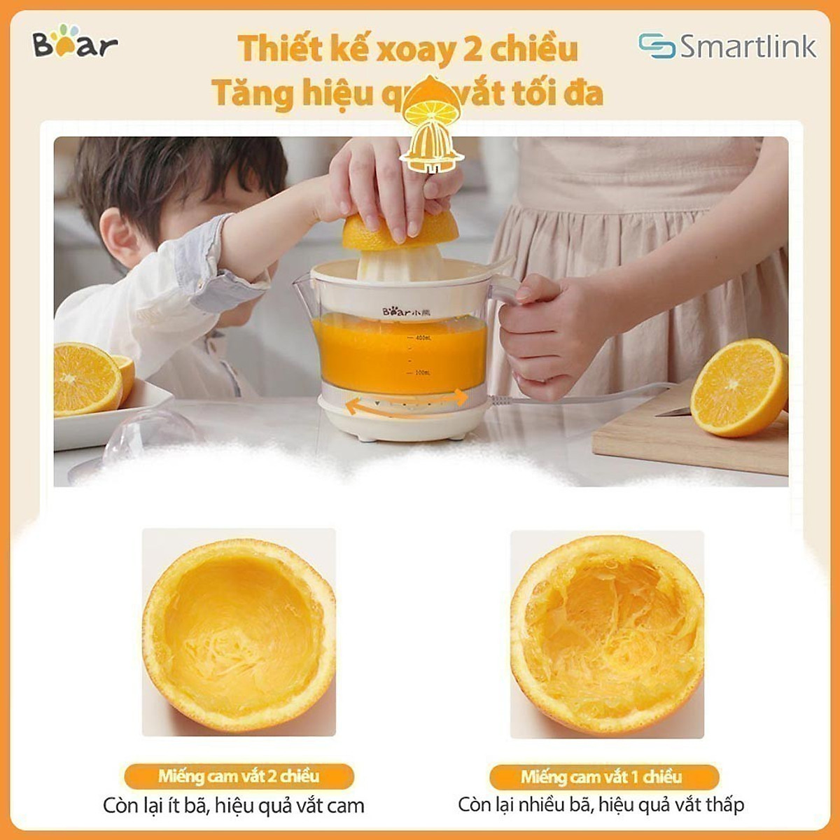 Máy ép cam tự động Bear CZJ-A04B1 30W - Hàng chính hãng