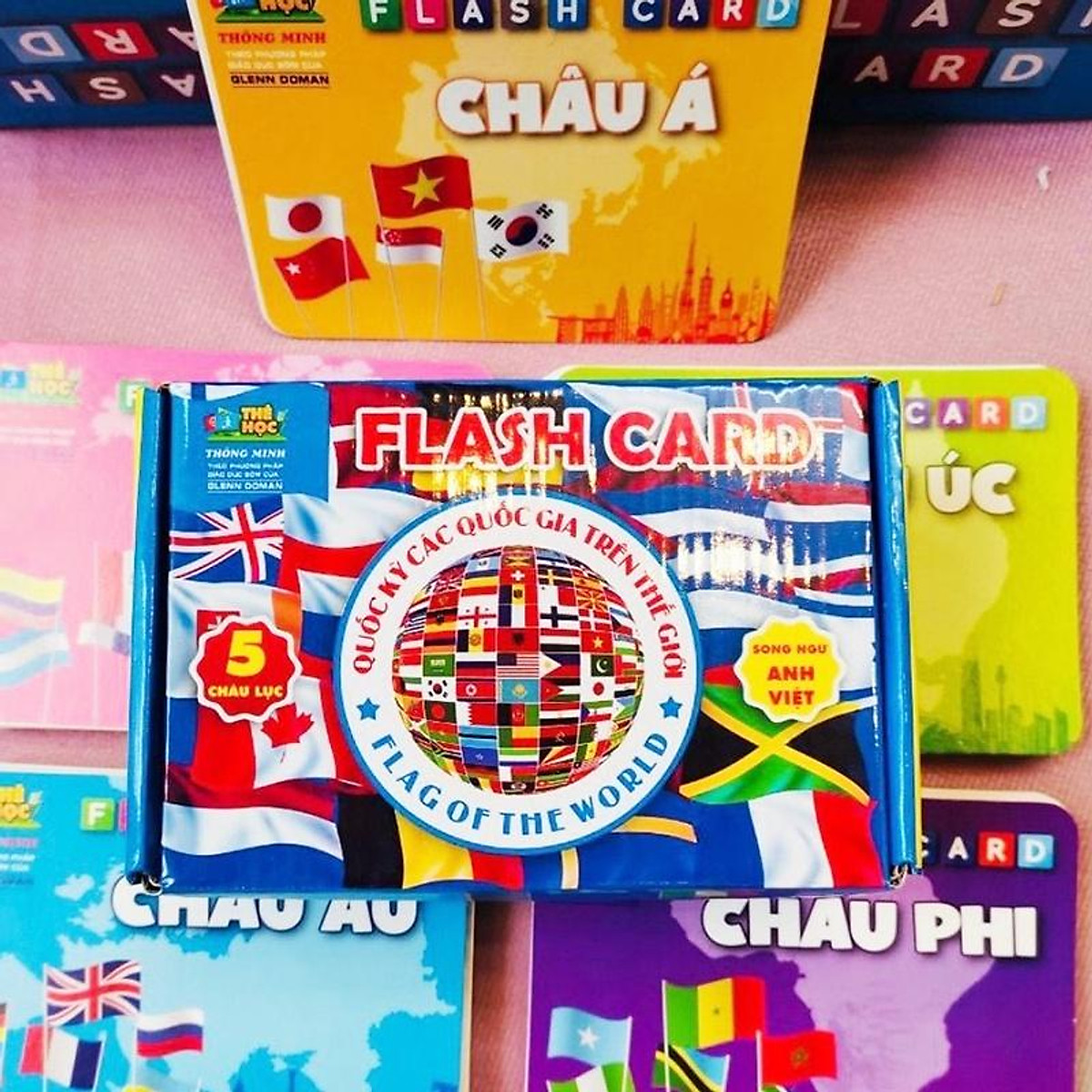 Bộ thẻ học Flashcard cờ các nước - Thẻ flash card