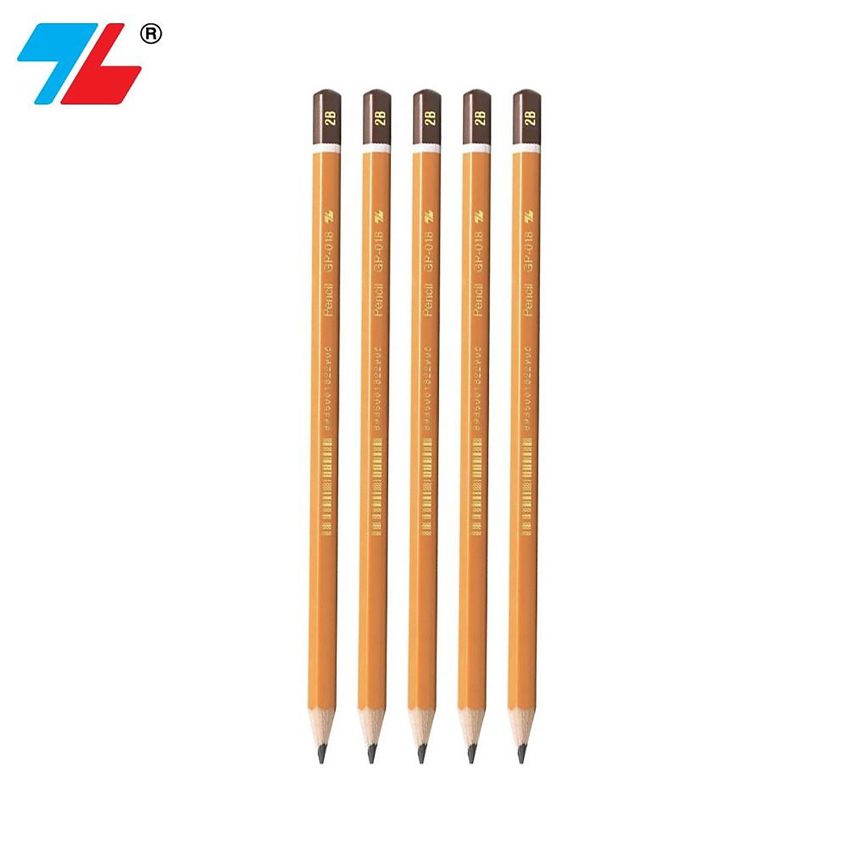 Combo 5 Bút chì gỗ Thiên Long GP-018- Độ cứng 2B