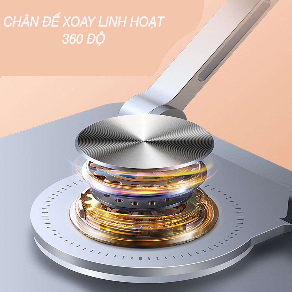 Giá Đỡ Hợp Kim Nhôm Để Bàn Xoay 360 Độ Cho Điện Thoại, Máy Tính Bảng, Iphone, Ipad L05 - Hàng chính hãng