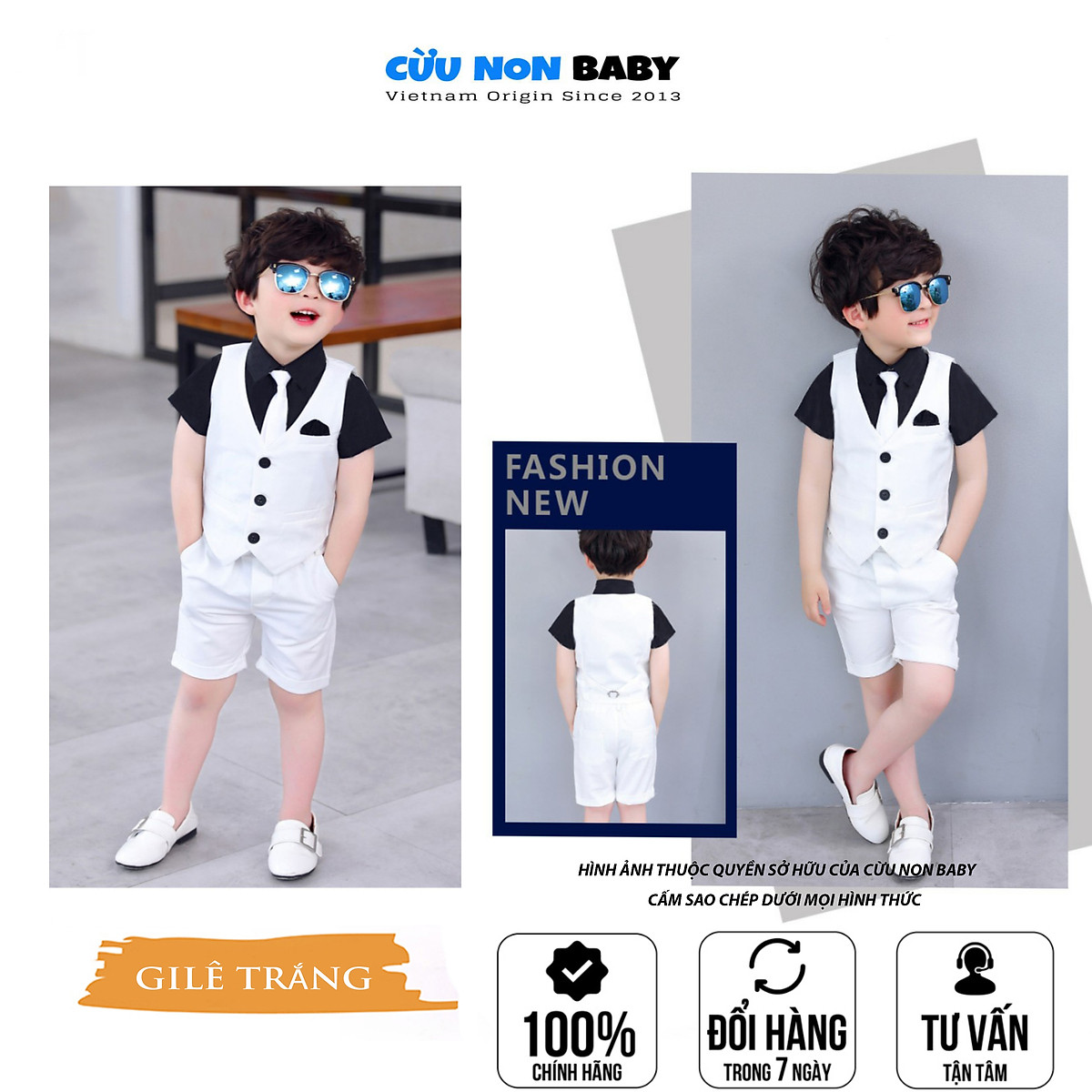 Ảnh Thật] Bộ Vest Ghile Bé Trai Công Tử Bạc Liêu Sang Chảnh + Tặng kèm