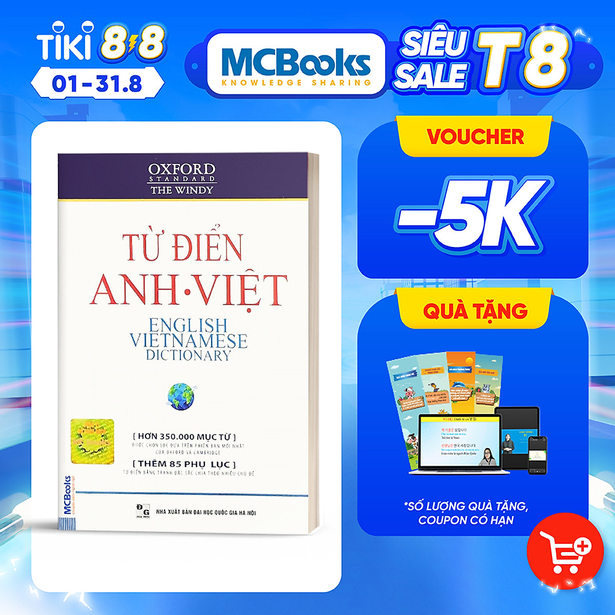 Từ Điển Oxford Anh - Việt (Hơn 350.000 Từ) (Bìa Mềm Màu Trắng)