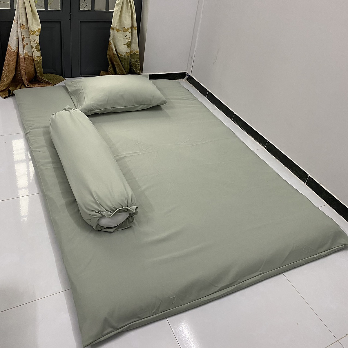 BỘ GA NỆM COTTON ĐŨI TICI CAO CẤP,VẢI MỀM MỊN,THẤM HÚT TỐT GIÁ RẺ NHẤT THỊ TRƯỜNG,GỒM 1 GA VÀ 2 VỎ GỐI.