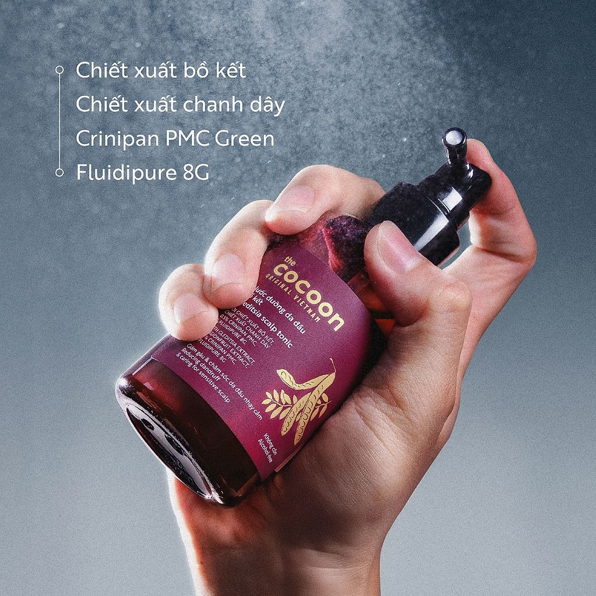 Nước dưỡng da đầu bồ kết Cocoon giảm gàu và chăm sóc da đầu nhạy cảm 140ml