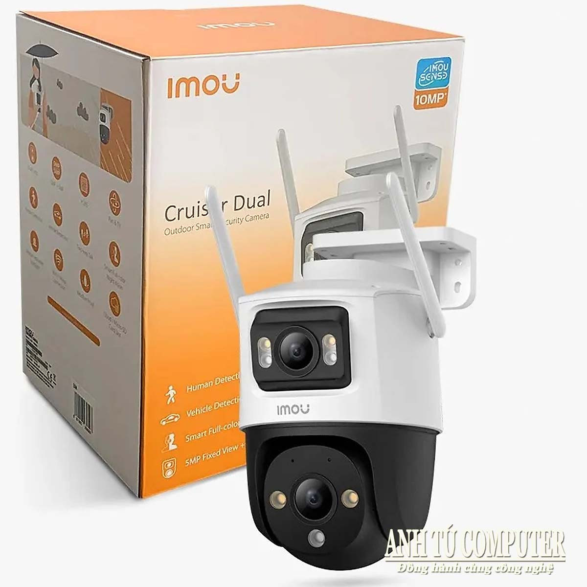 Camera Wifi 2 Mắt ngoài trời Imou Cruiser Dual 10MP IPC-S7XP-10M0WED hàng chính hãng