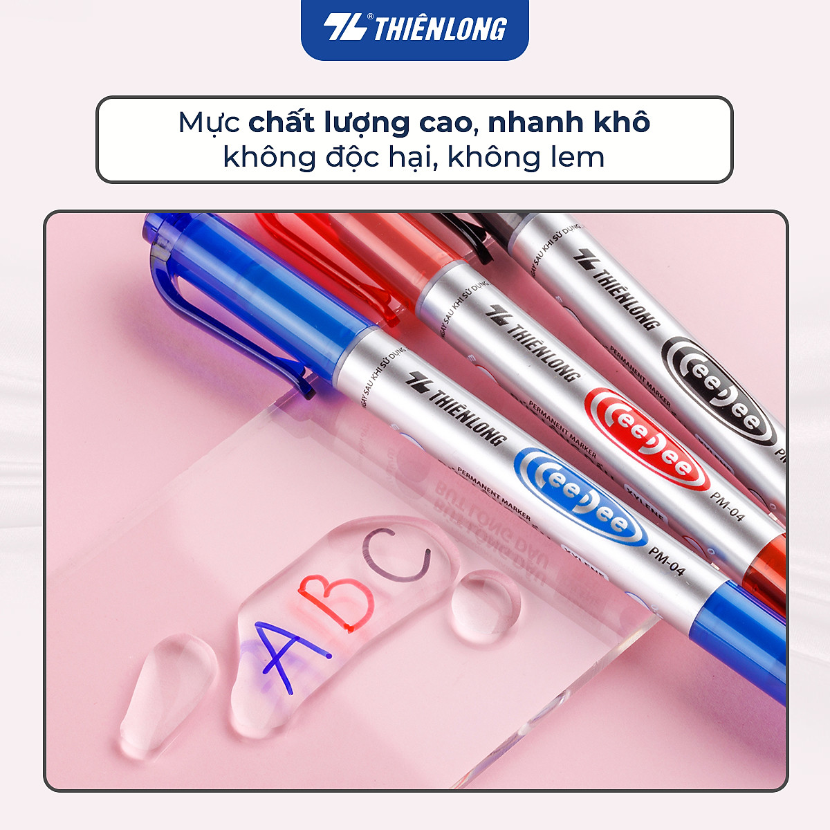 Combo 10 cây Bút lông dầu Thiên Long PM-04