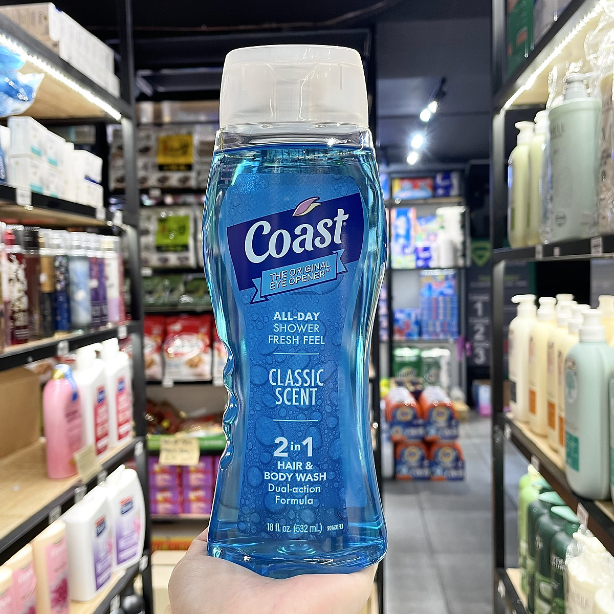 Sữa tắm coast sữa tắm nam 2in1 Coast Hair & Body Wash Classic Scent 532ml Pacific Force