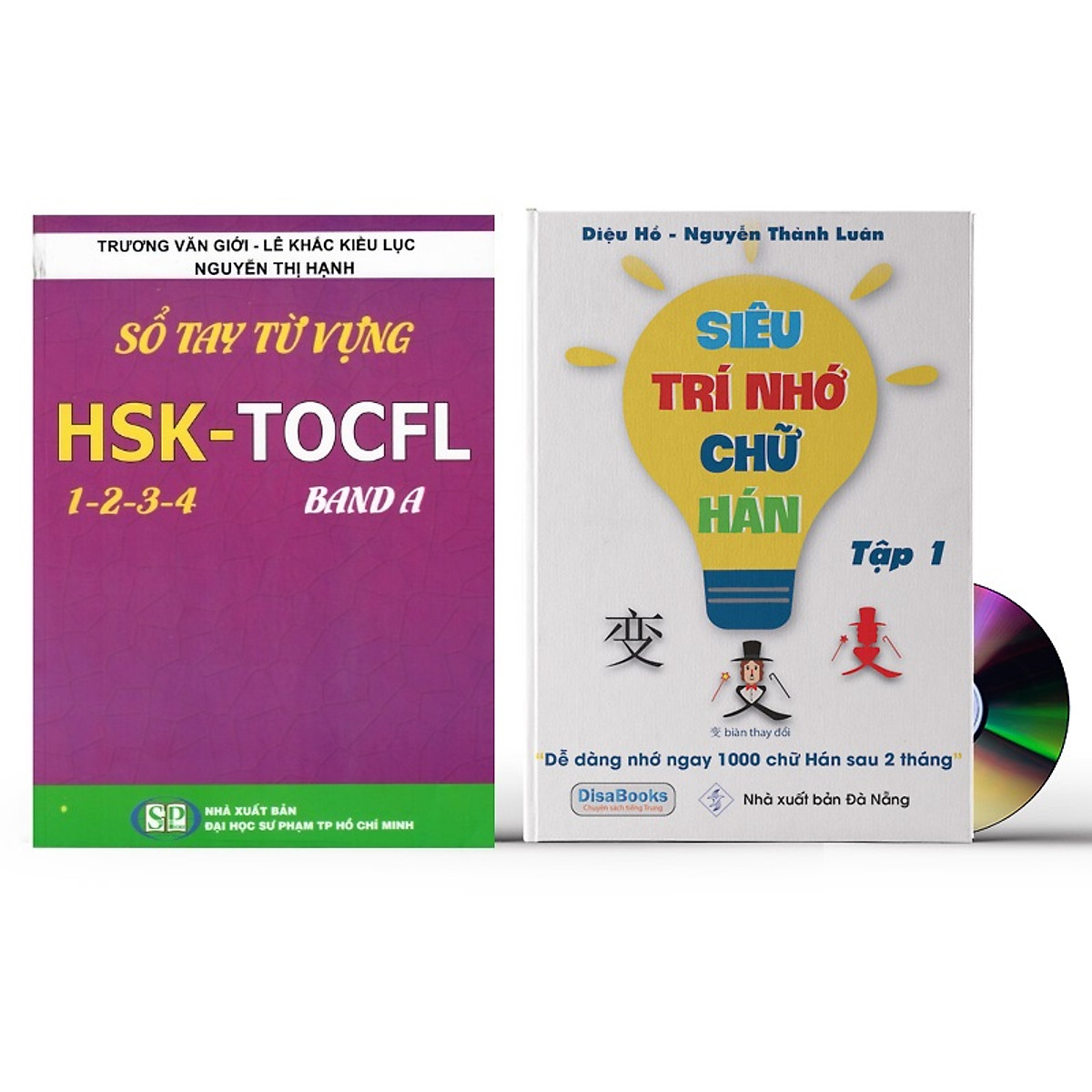 Sách-Combo 2 sách Sổ tay từ vựng HSK1-2-3-4 và TOCFL band A + Siêu trí nhớ 1000 chữ hán Tập 1+ DVD tài liệu