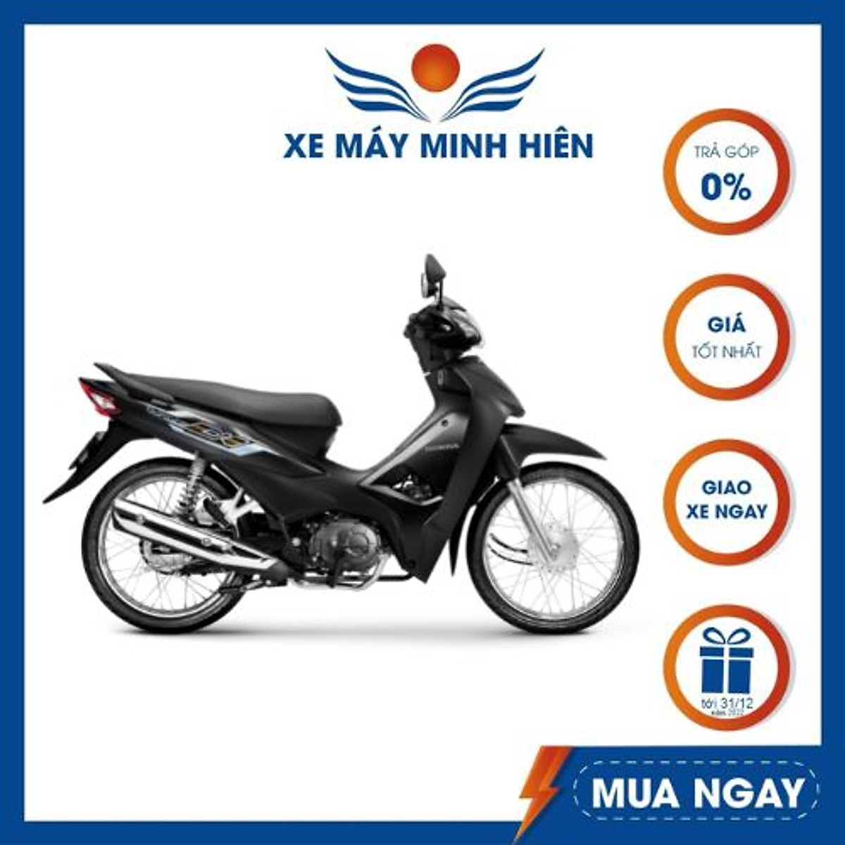 Mua Xe máy Honda Wave Alpha - Đen Bạc tại XE MÁY MINH HIÊN