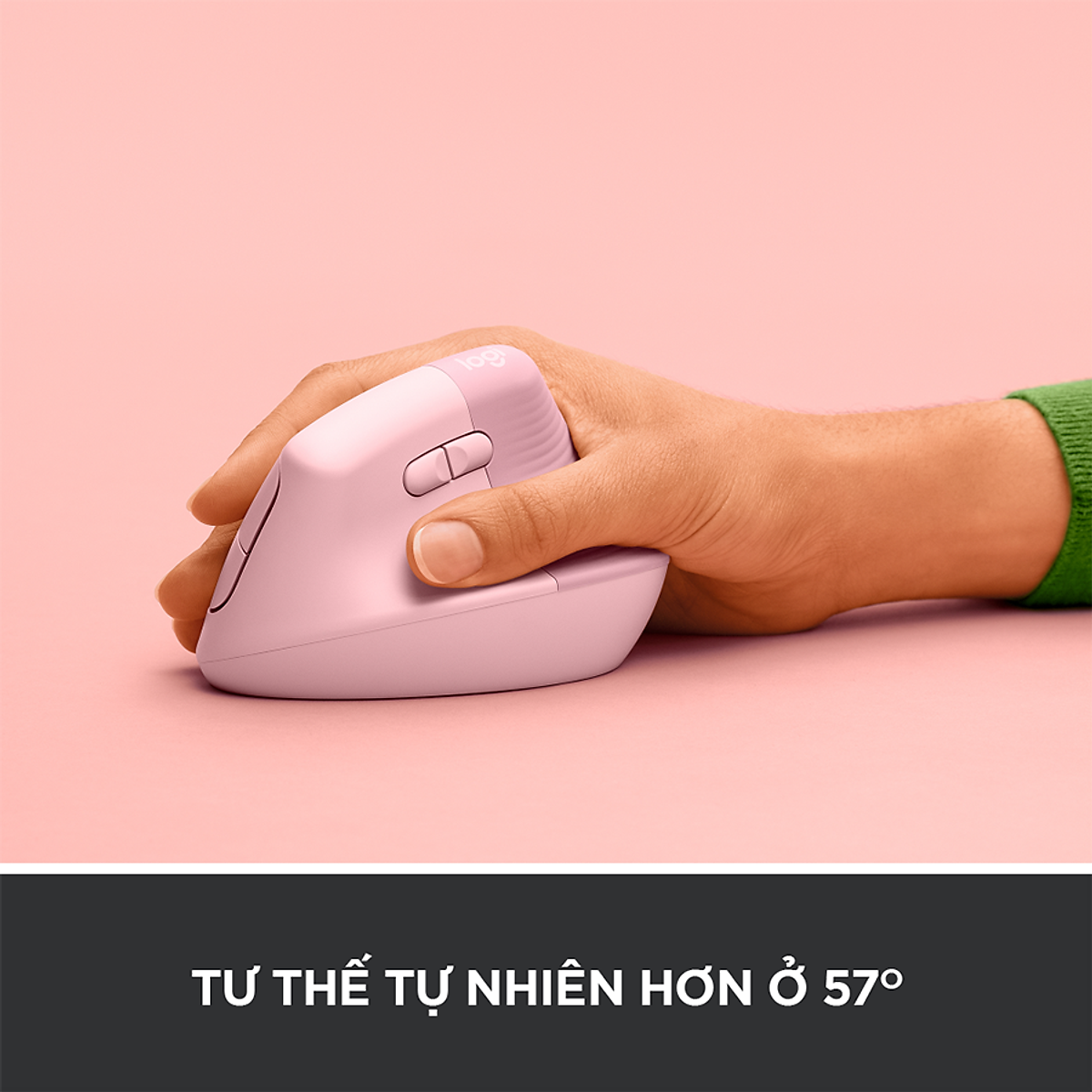 Chuột công thái học không dây Logitech Lift Vertical - Bluetooth|USB Logi Bolt, Silent giảm ồn, 4 nút tùy chỉnh, tương thích với Windows/macOS/iPad/PC - Hàng chính hãng