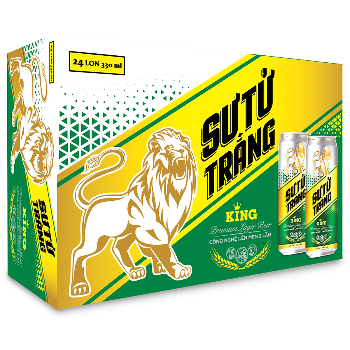 Mua Thùng 24 Lon Bia Sư Tử Trắng King (Lon Cao) 330 Ml