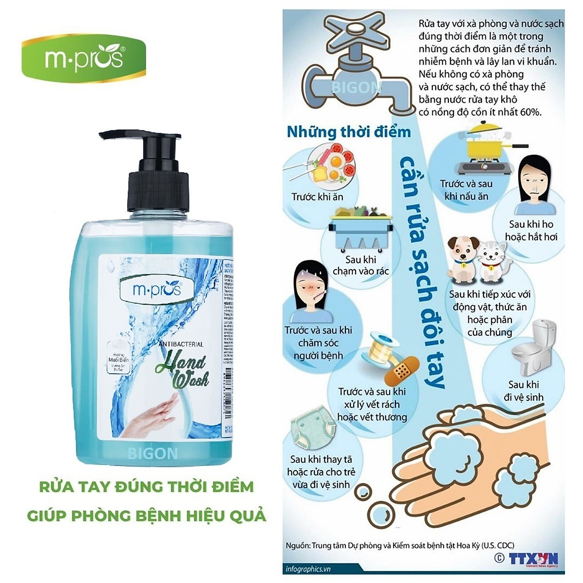 Nước Rửa Tay Diệt Khuẩn - Muối Biển