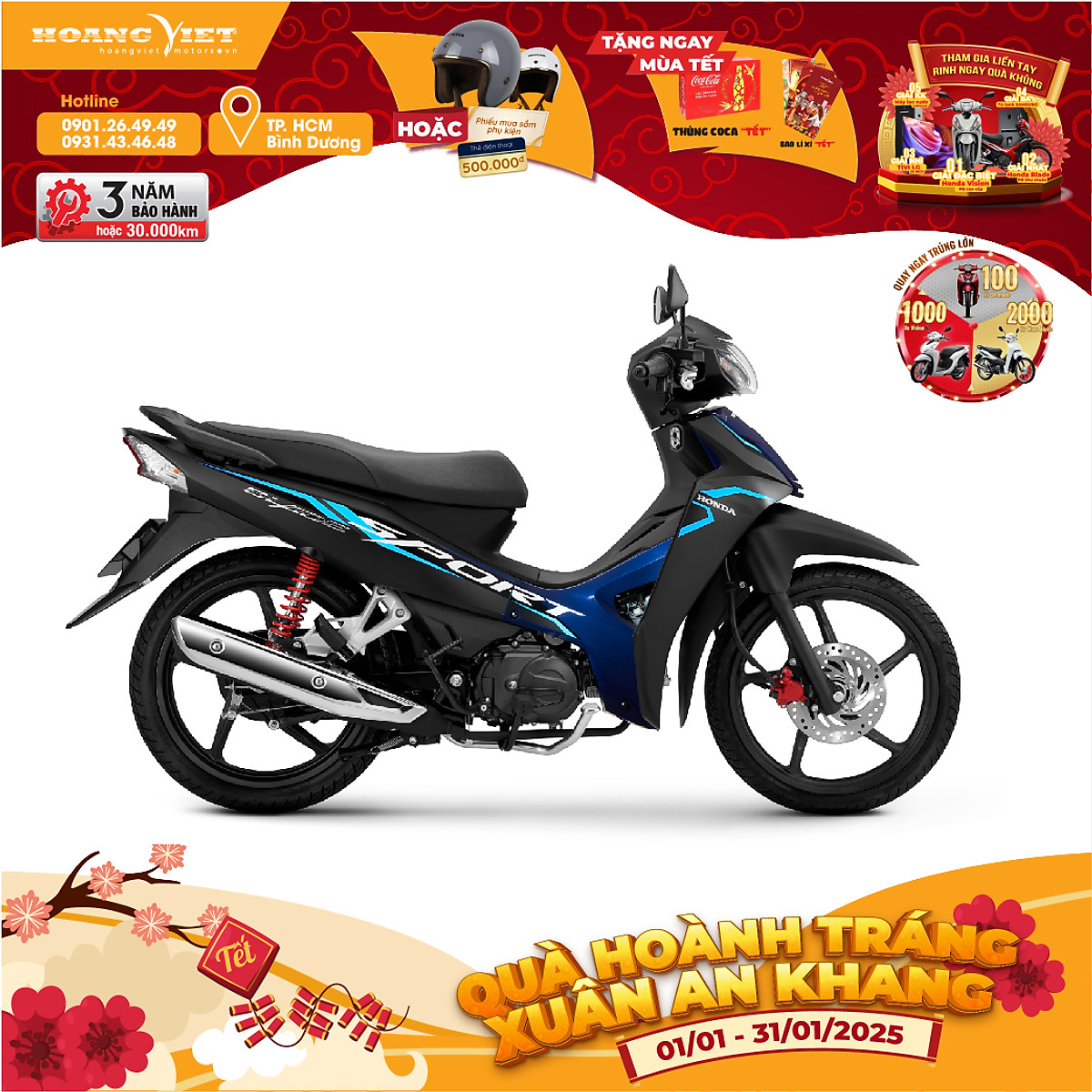 Xe máy Honda BLADE phiên bản Thể Thao 2023