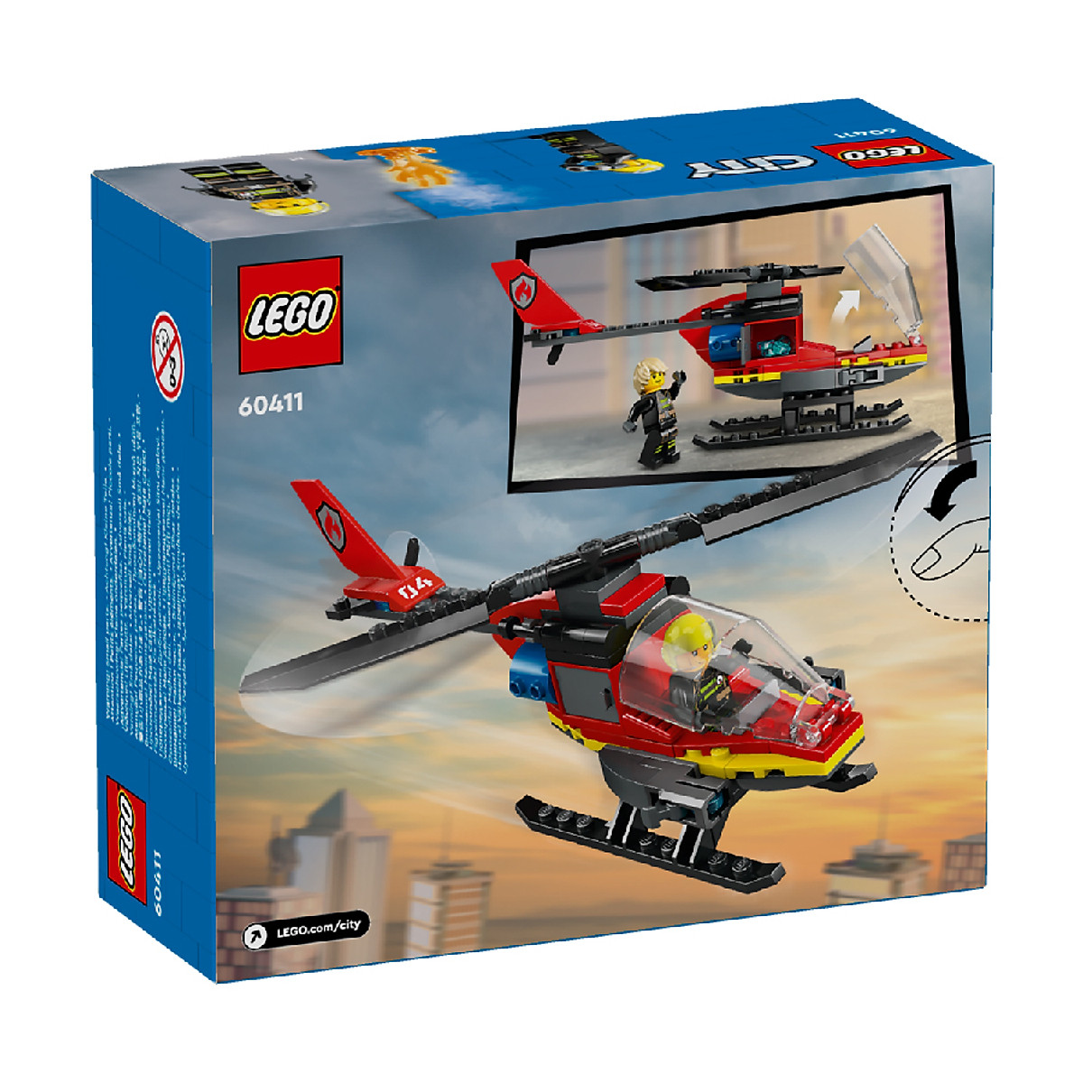 Đồ Chơi Lắp Ráp Trực Thăng Cứu Hỏa Lego City 60411 LEGO CITY 60411