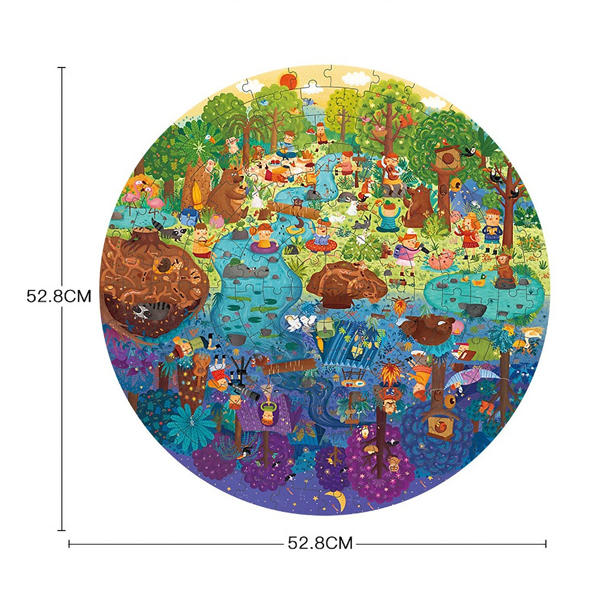 Đồ chơi xếp hình ghép hình puzzle dạng hình tròn Mideer - Chủ đề Khu rừng (150 mảnh ghép)