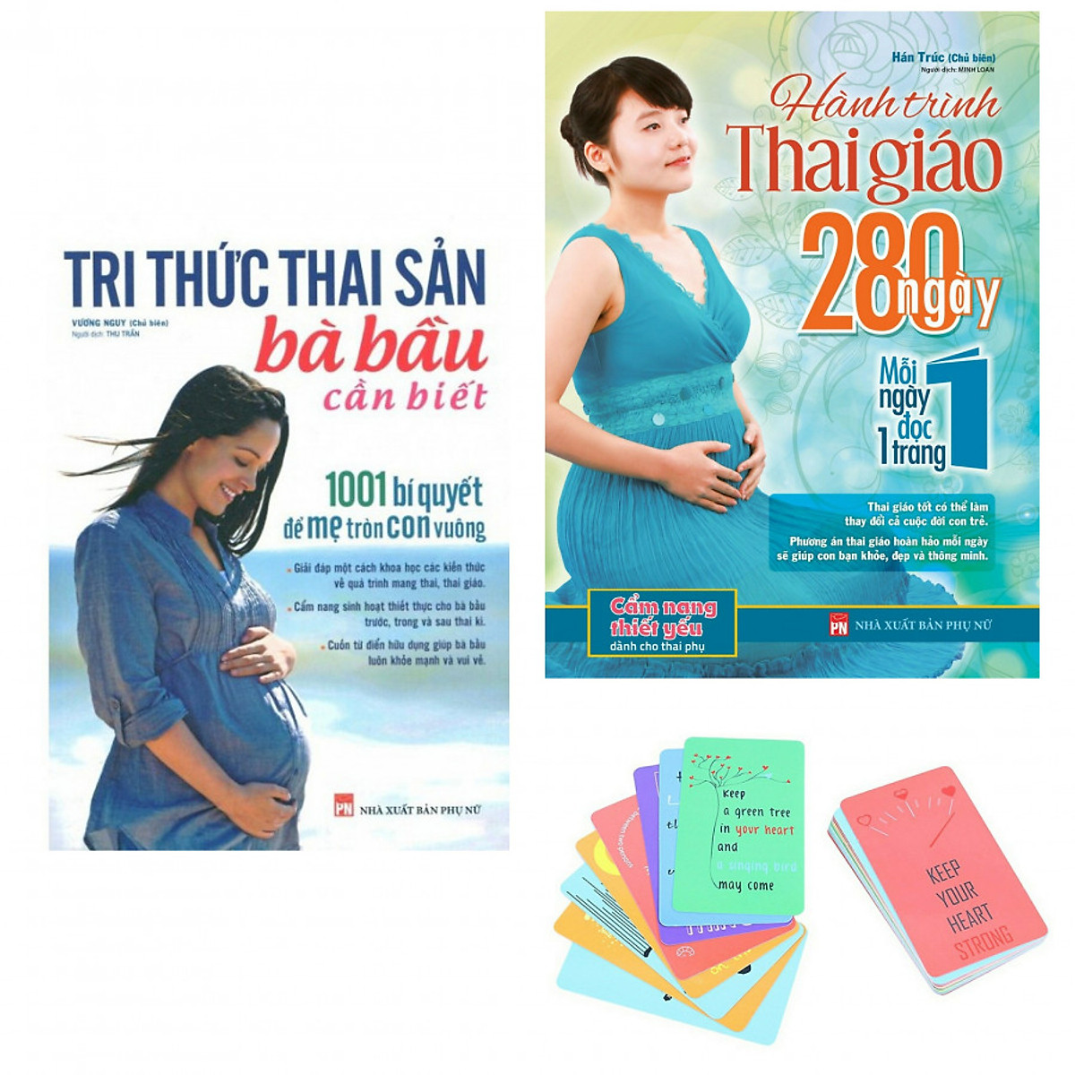 Combo Sách Dành Cho Mẹ Bầu: Tri Thức Thai Sản Bà Bầu Cần Biết và Hành Trình Thai Giáo 280 Ngày (Bản Đặc Biệt Tặng Kèm GreenLIfe Postcard AHA)