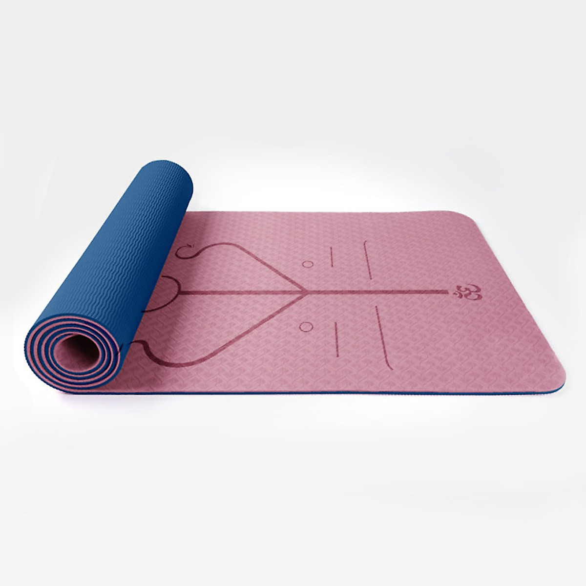 Thảm tập Yoga định tuyến TPE cao cấp tặng kèm túi đựng - chống trơn trượt thấm hút mồ hôi tốt chính hãng DODODIOS - Dây Buộc Chuyên Dụng Tập Yoga