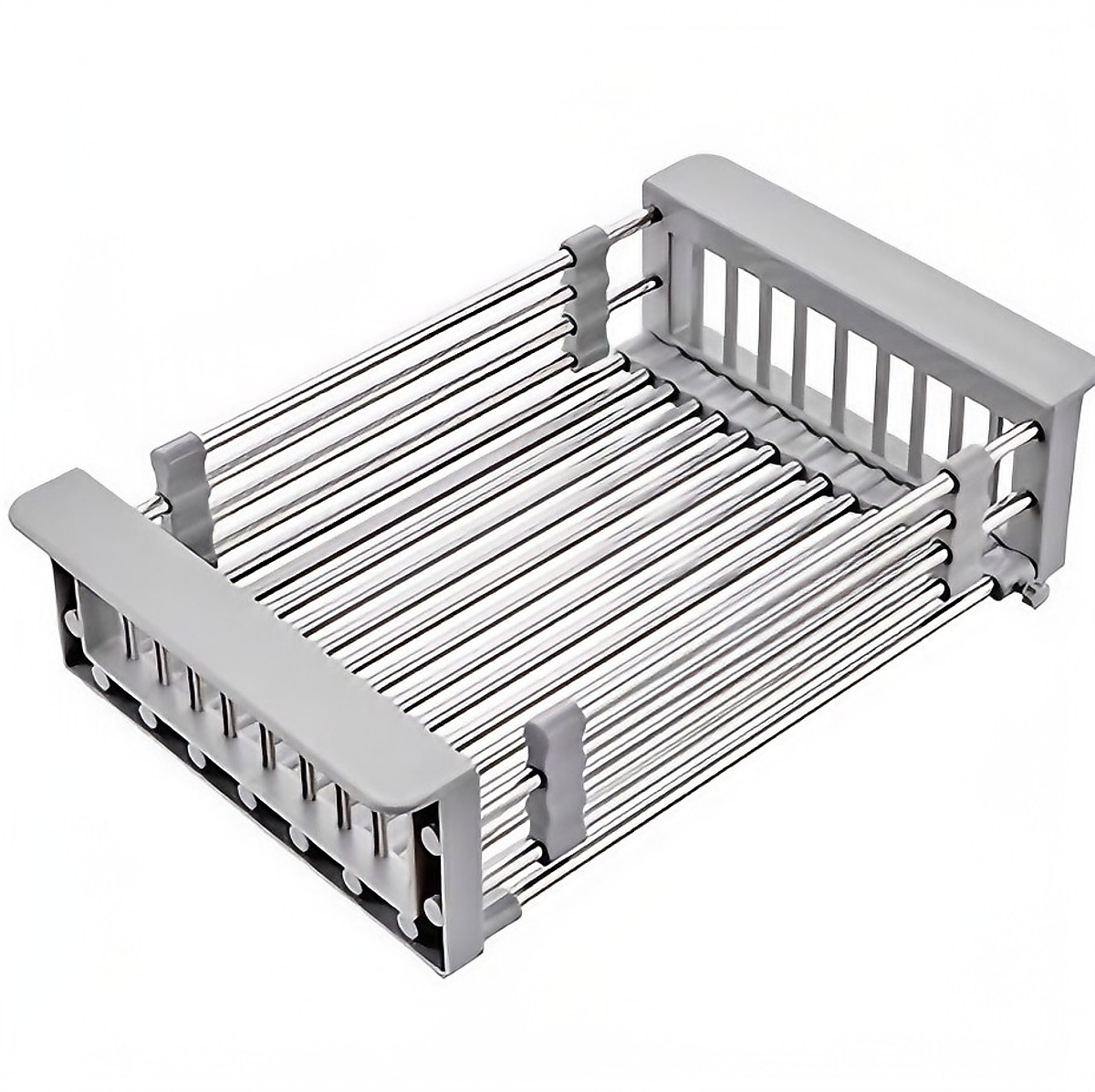 Rổ kéo KG19 gác trên bồn rửa trái cây, rau củ, chén bát đựng đồ đa năng kt điều chỉnh phù hợp mọi loại chậu inox304- Hàng chính hãng