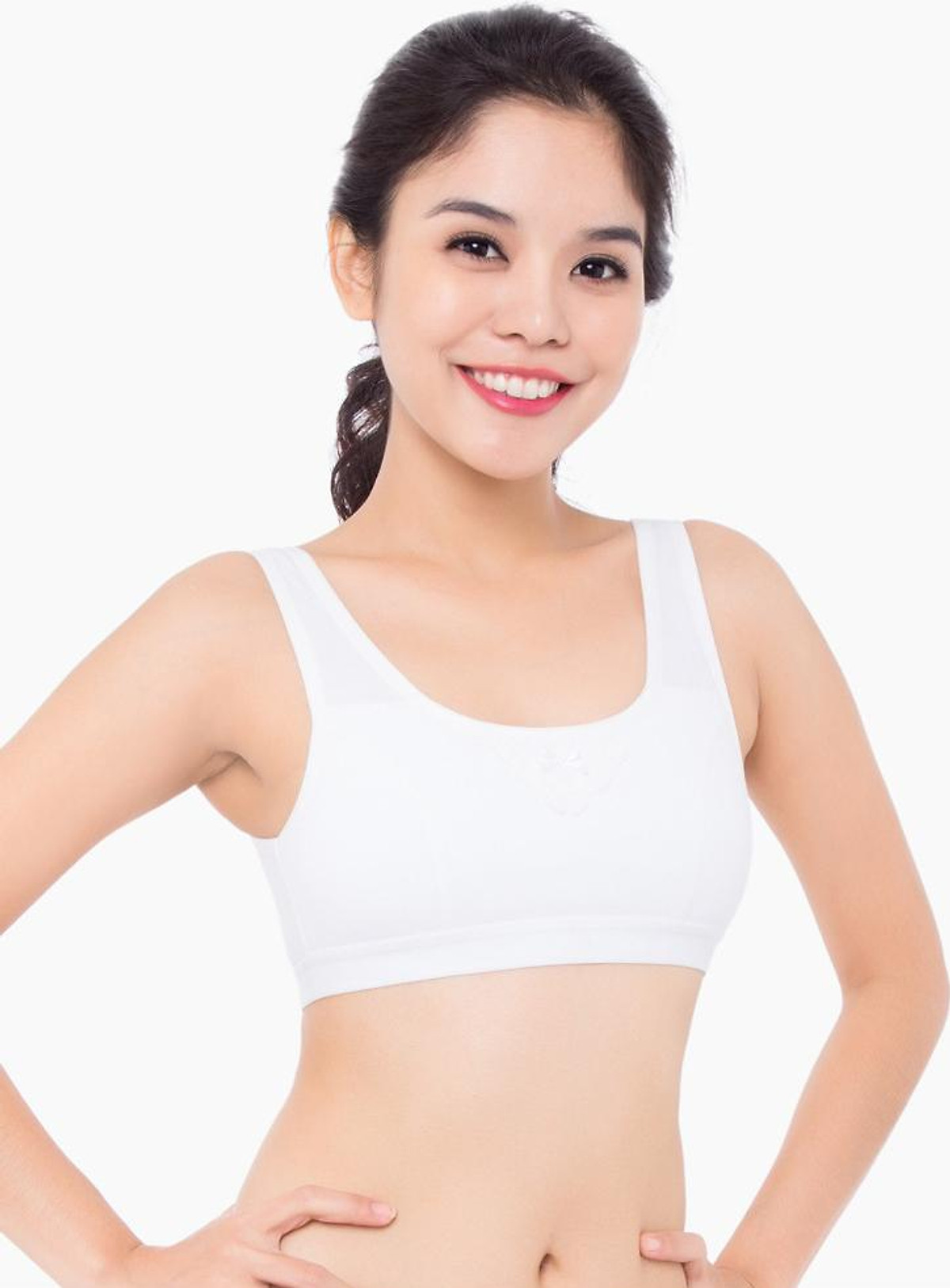 Áo ngực học sinh iBasic tròng cổ cotton USA kháng khuẩn BRAT003