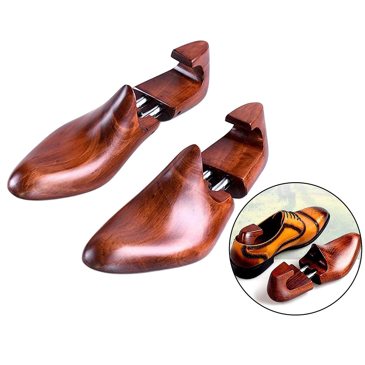 Adjustable Shoe Tree for Men Women , Durable Wooden Shoes Stretcher Shaper Boots  Tree Shoes Care Tool