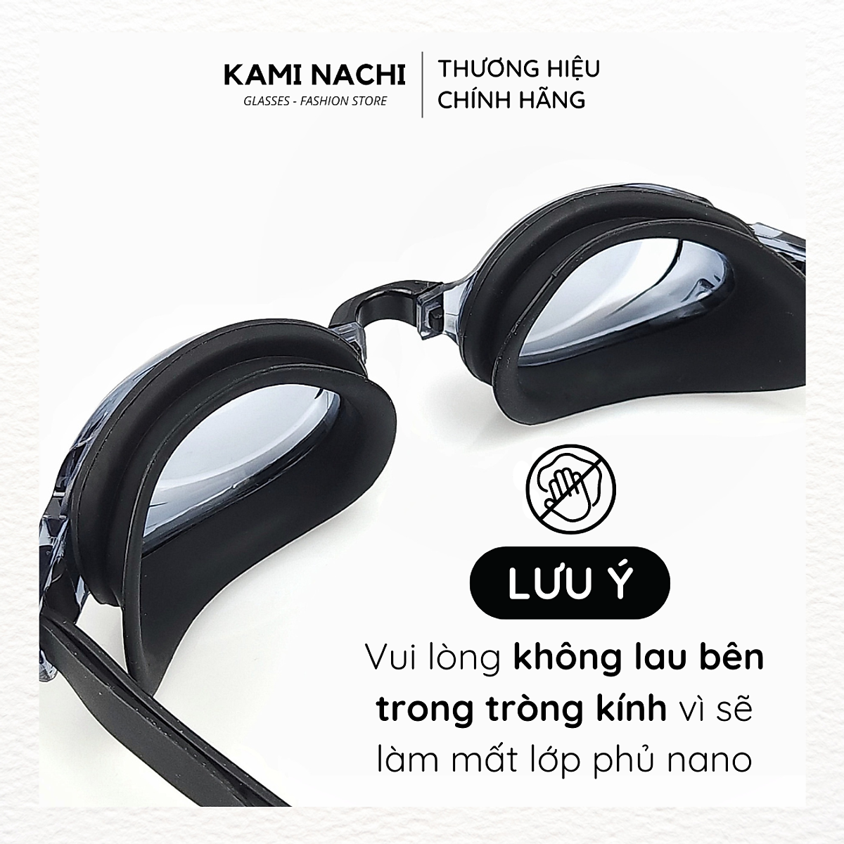 Kính bơi cận cho người lớn nam nữ có độ từ 1.5 độ đến 9.0 độ chính hãng KAMI NACHI - Mắt kính bơi cận thị chống bám hơi nước