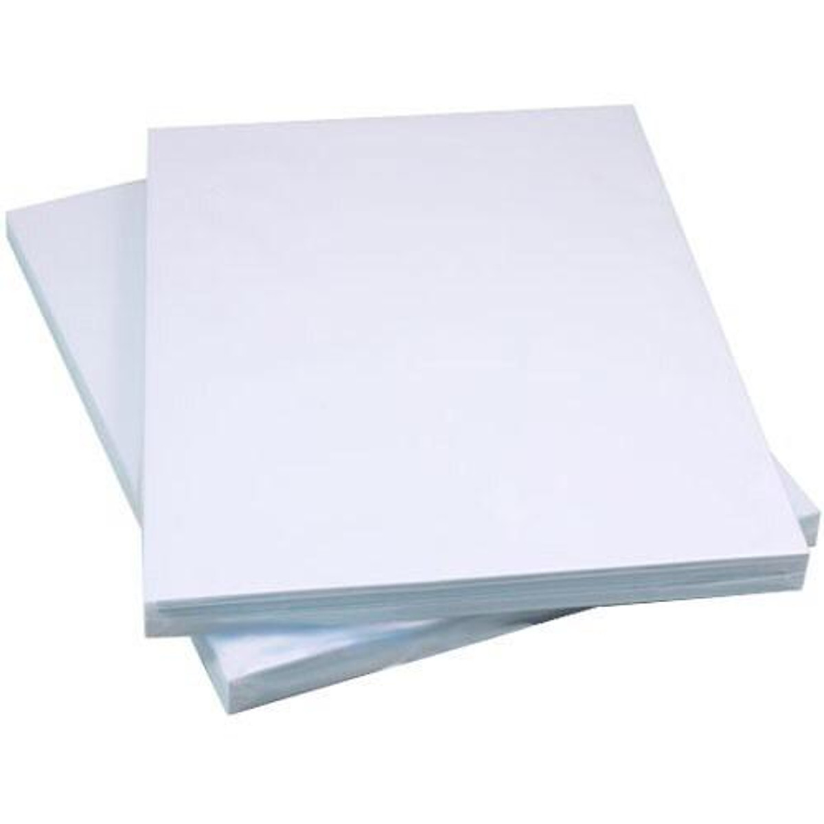 Xấp 100 tờ giấy decal A4 đế xanh mặt trắng - Giấy bìa - Decal