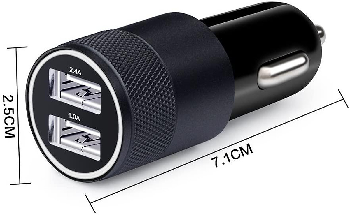 Mua Car Charger Small Steel Car  Mobile Phone Dual Usb Car Charger Dual  Port Aluminum Alloy Car Charger