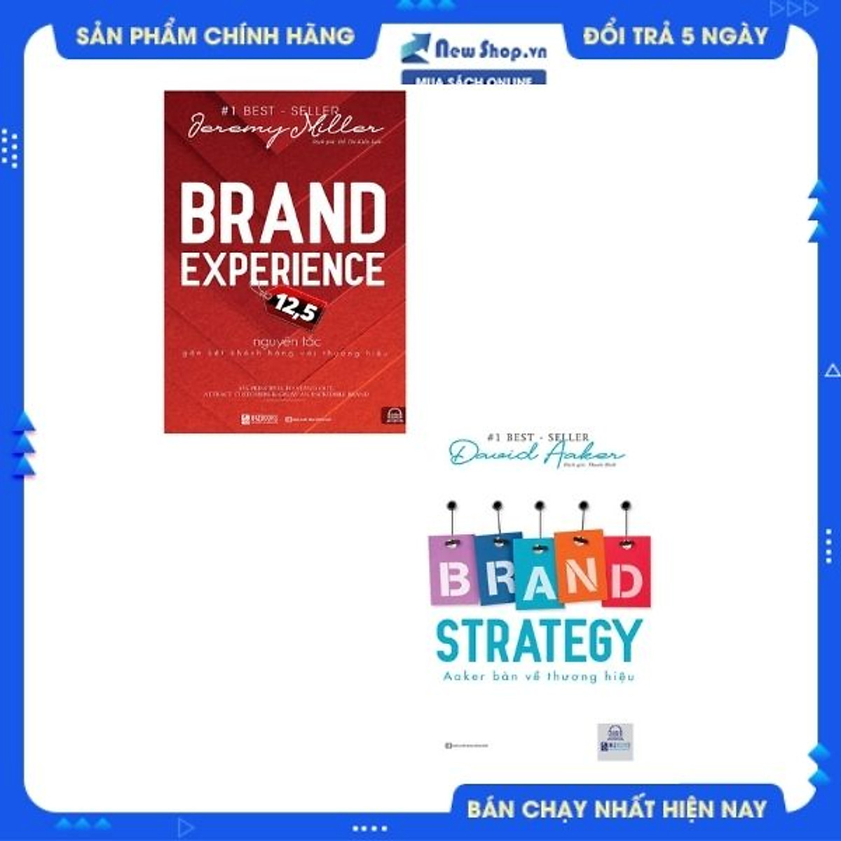 Combo Brand Strategy - Aaker Bàn Về Thương Hiệu + Brand Experience 12,5 - Nguyên Tắc Gắn Kết Khách Hàng Với Thương Hiệu (Bộ 2 Cuốn) 